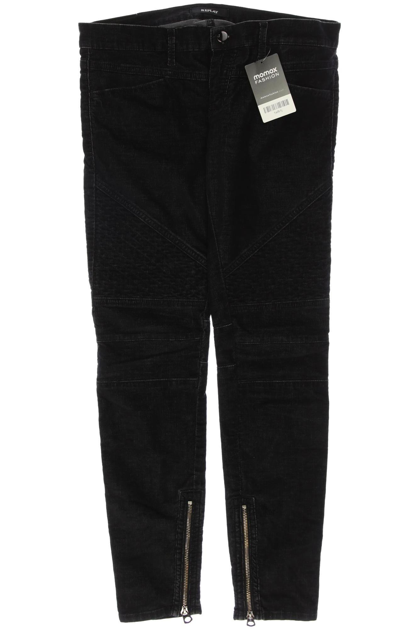 

Replay Damen Stoffhose, schwarz, Gr. 27
