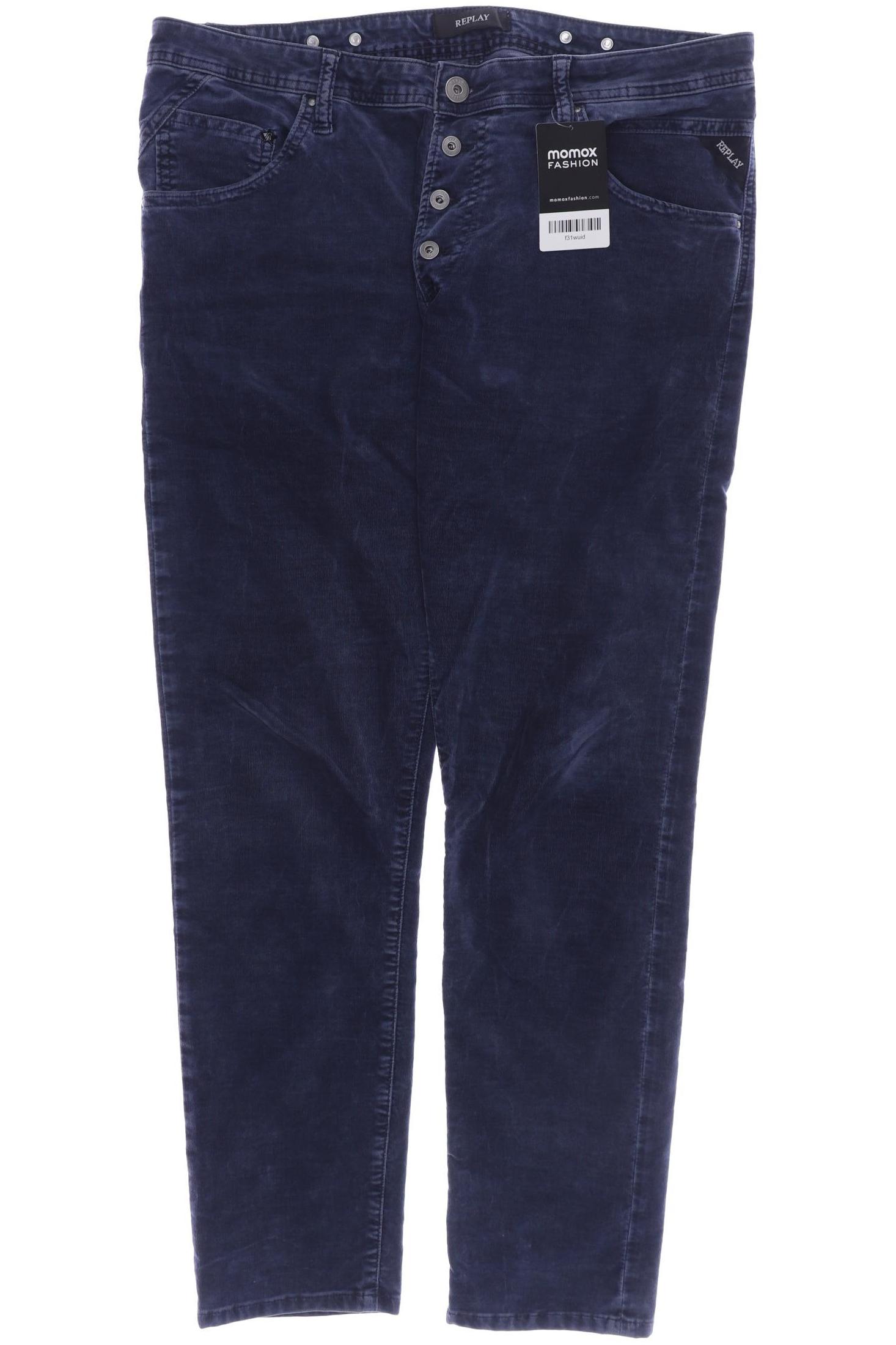 

Replay Damen Stoffhose, marineblau