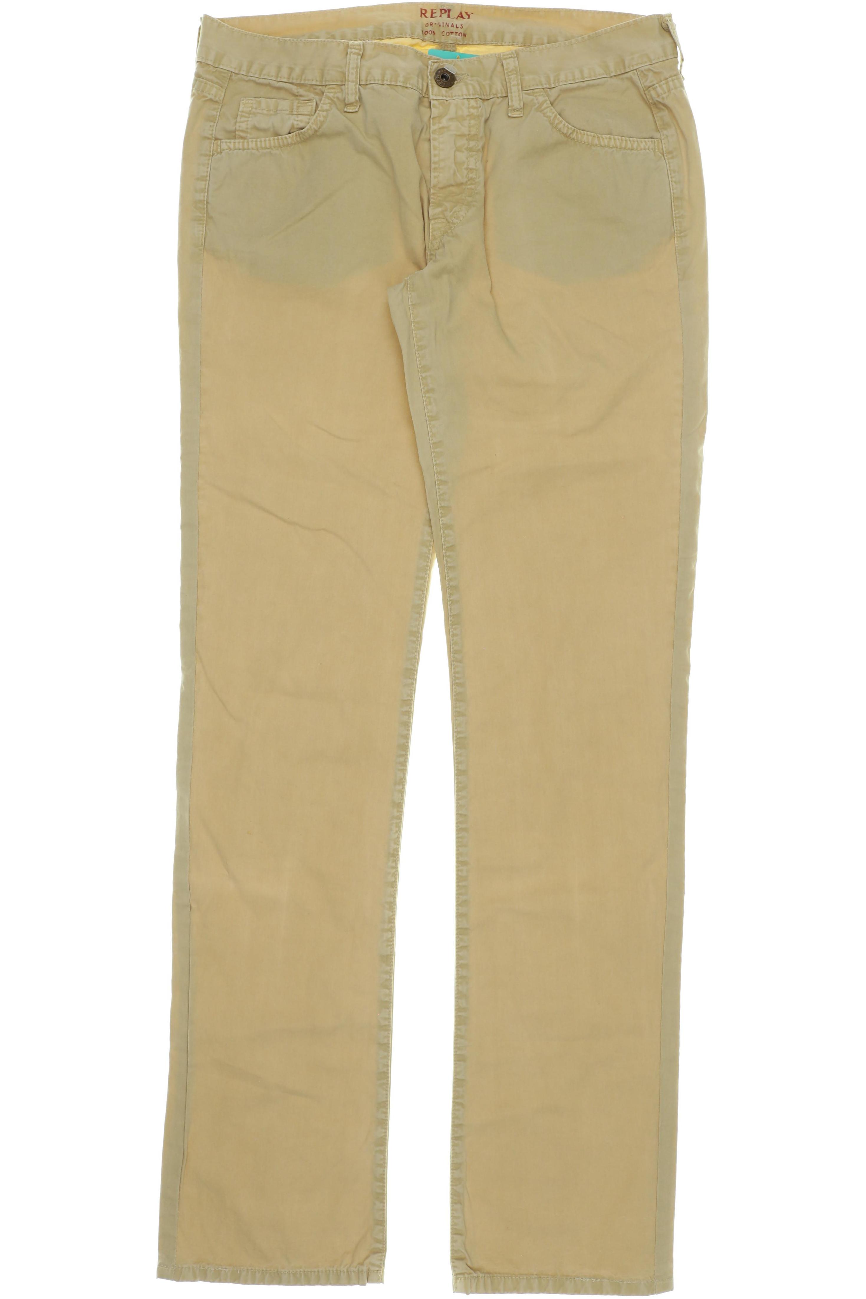 

Replay Damen Stoffhose, beige, Gr. 0