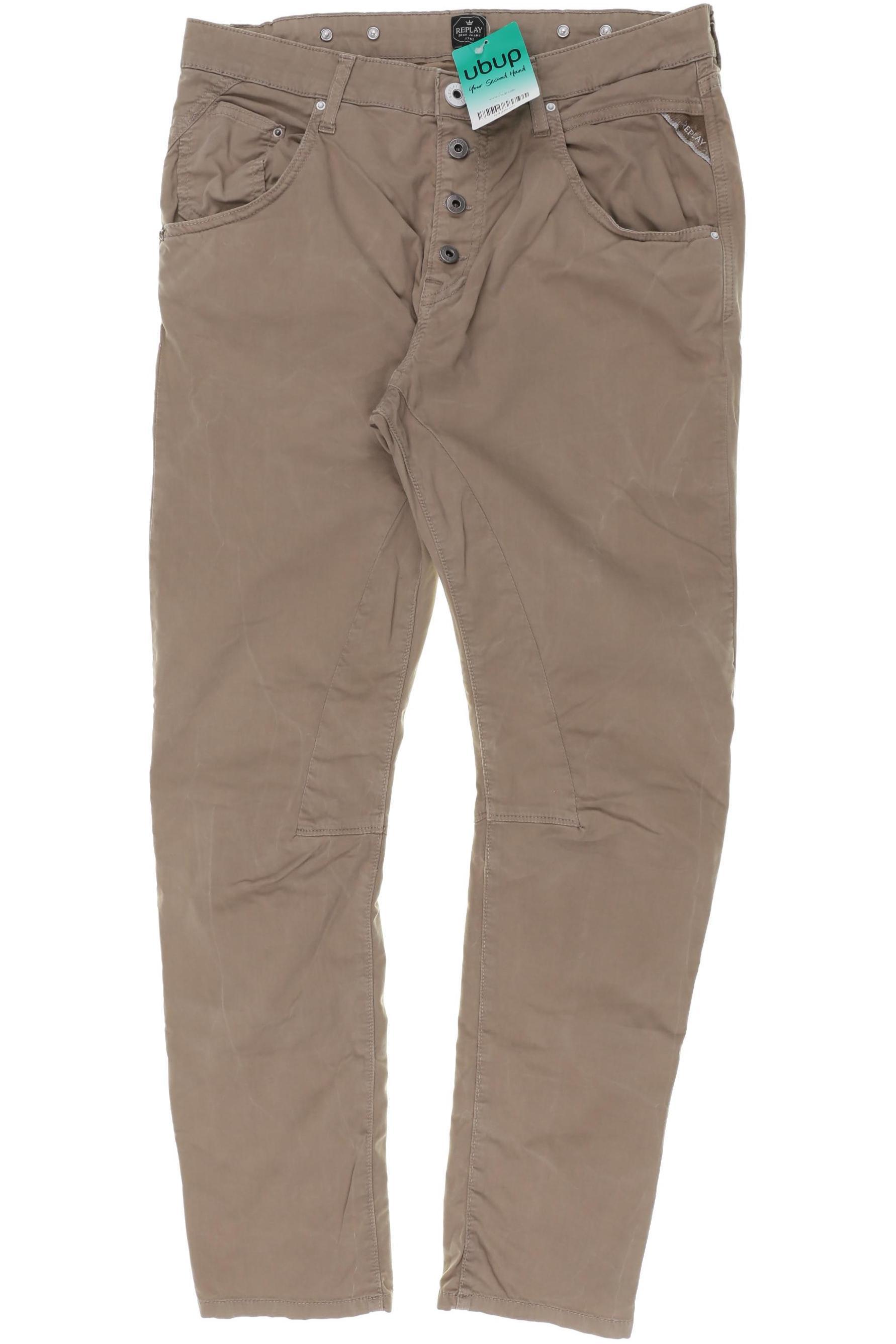 

Replay Damen Stoffhose, beige, Gr. 27