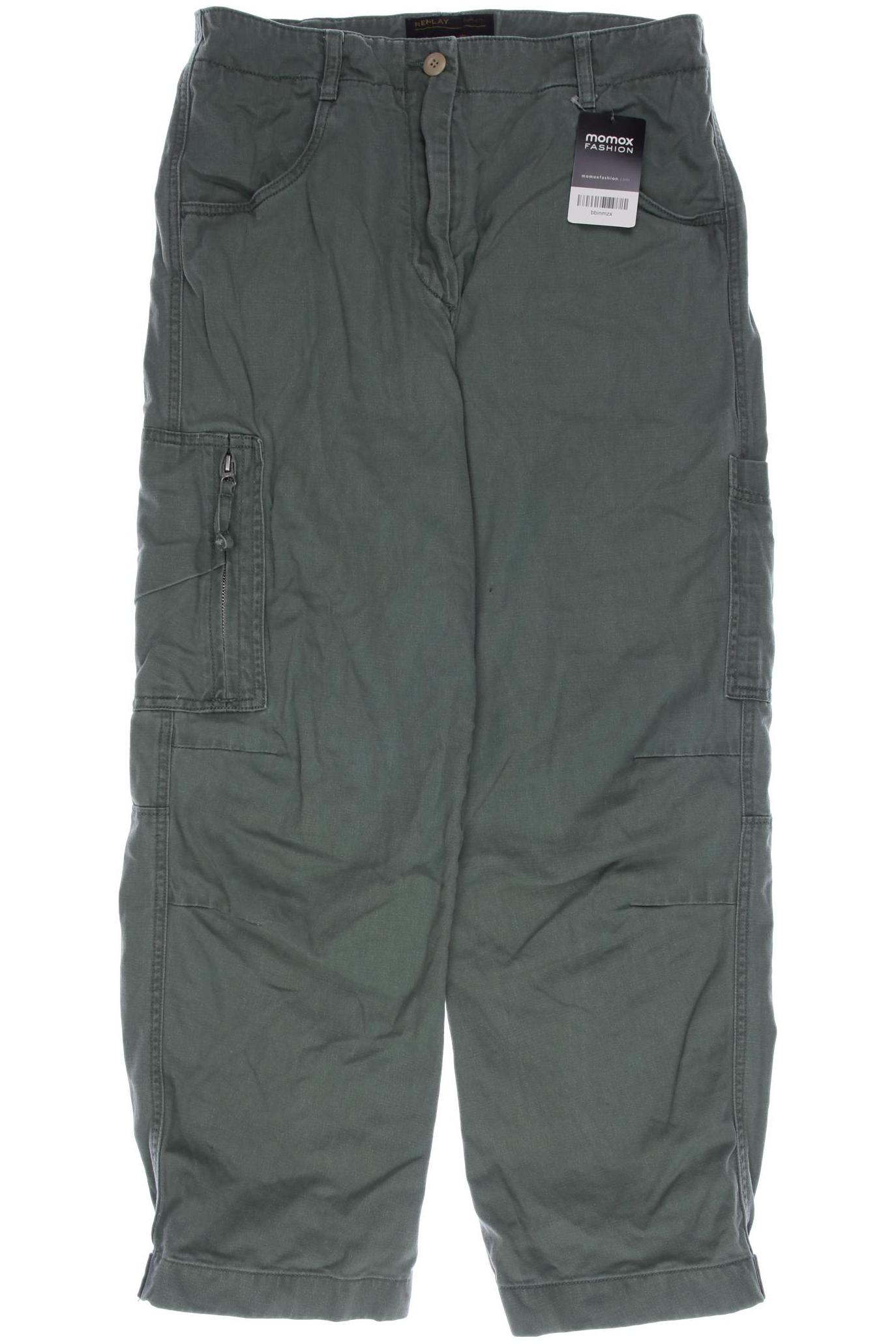 

Replay Damen Stoffhose, grün