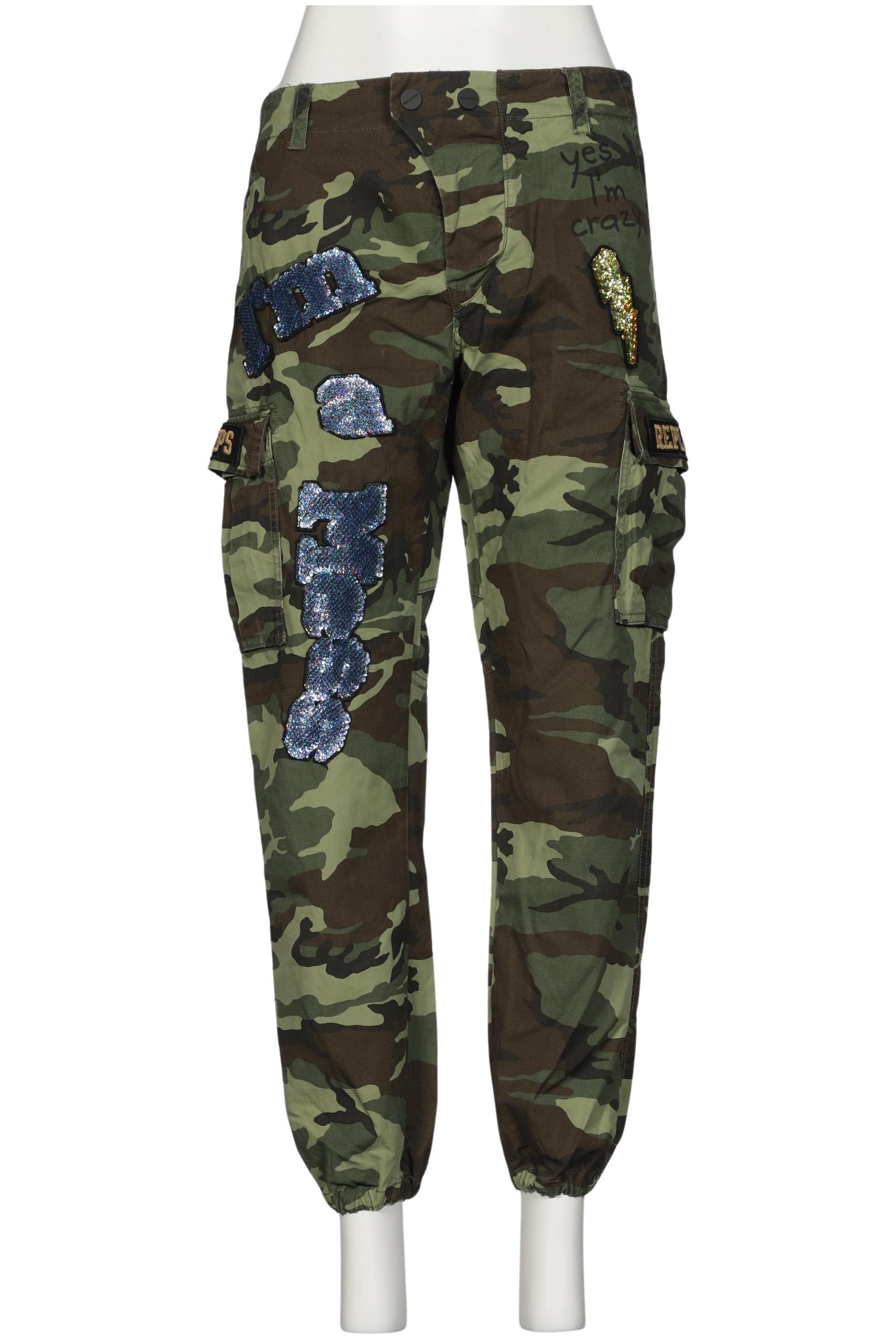 

Replay Damen Stoffhose, grün, Gr. 28