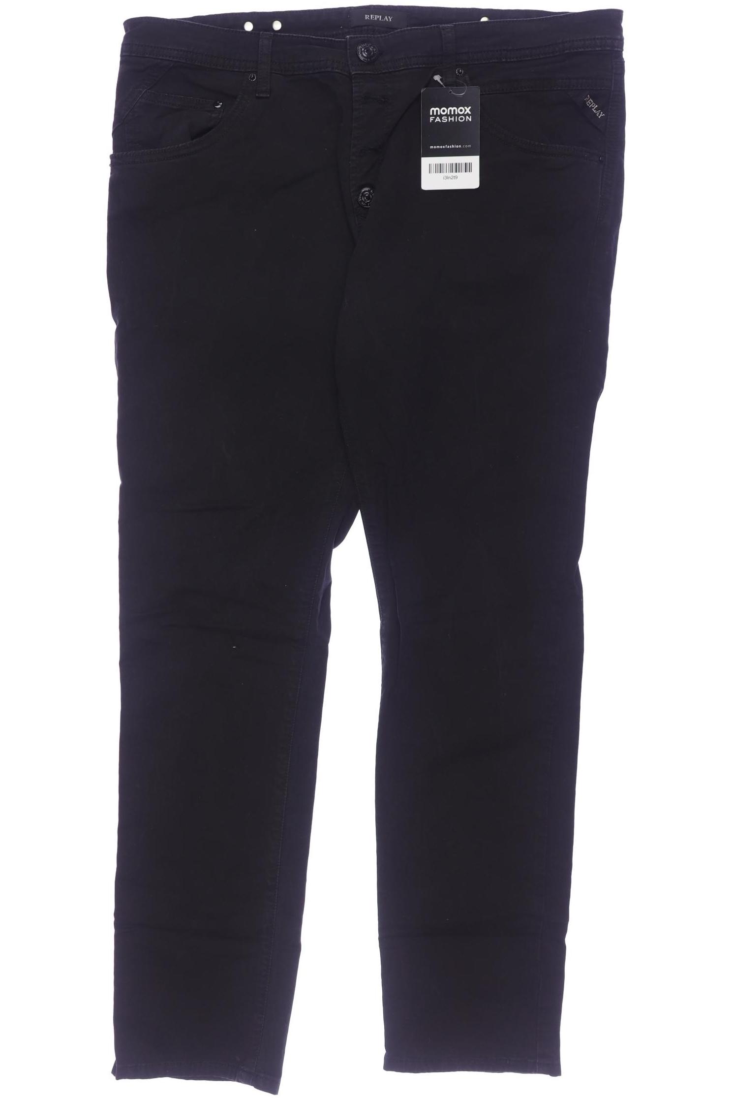

Replay Damen Stoffhose, schwarz, Gr. 30