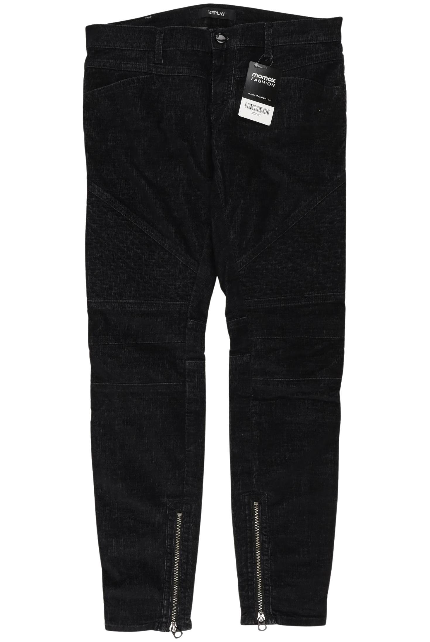 

Replay Damen Stoffhose, schwarz, Gr. 26