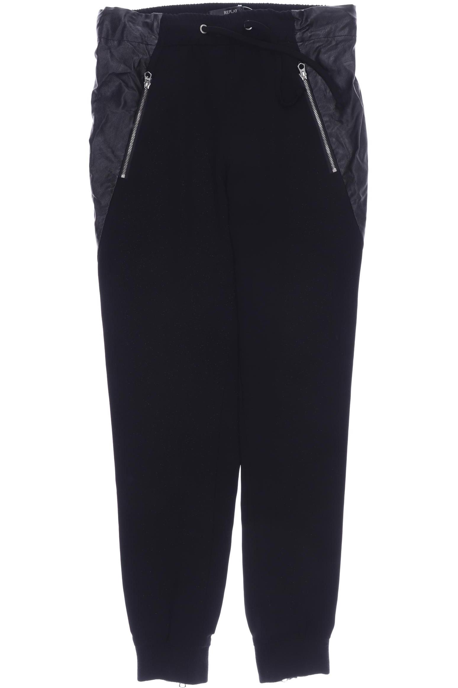 

Replay Damen Stoffhose, schwarz, Gr. 0