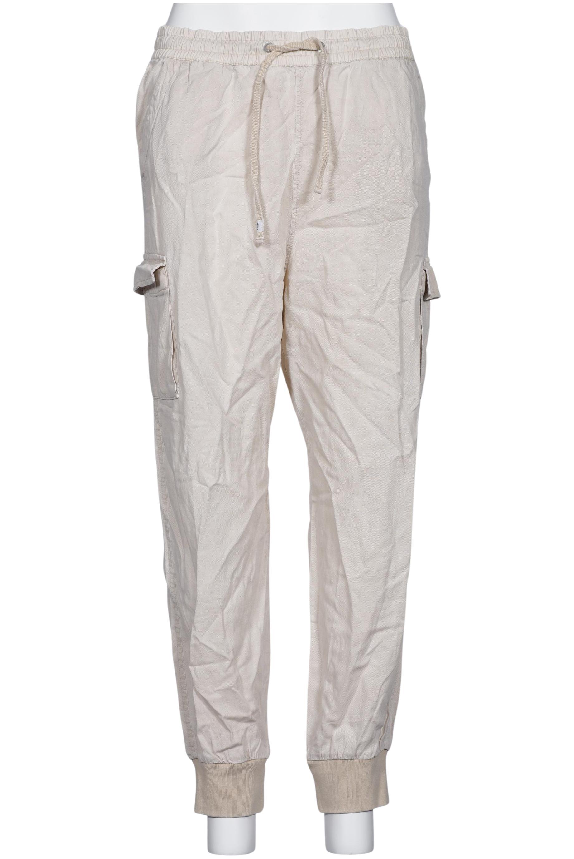 

Replay Damen Stoffhose, beige, Gr. 0