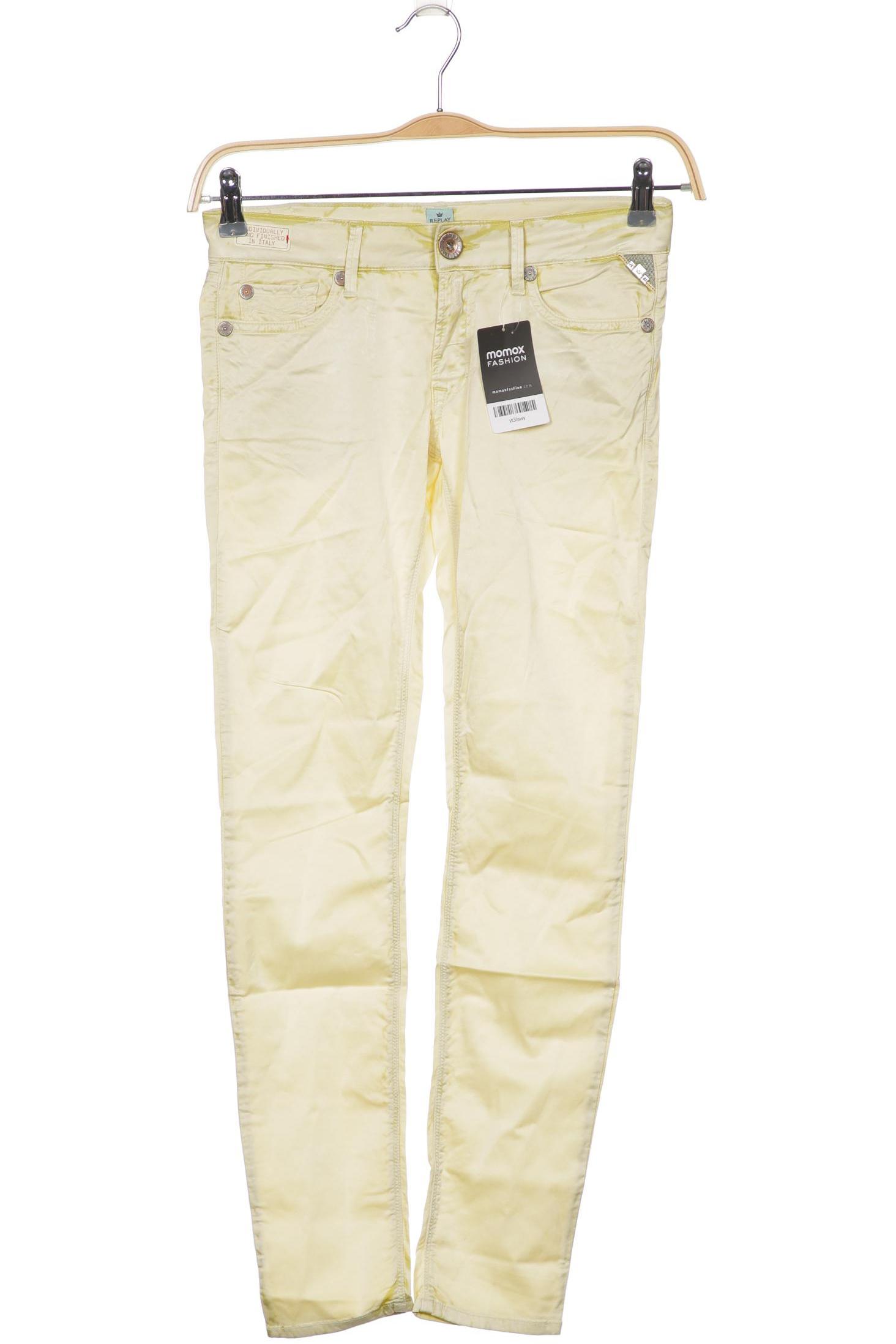 

Replay Damen Stoffhose, gelb, Gr. 26