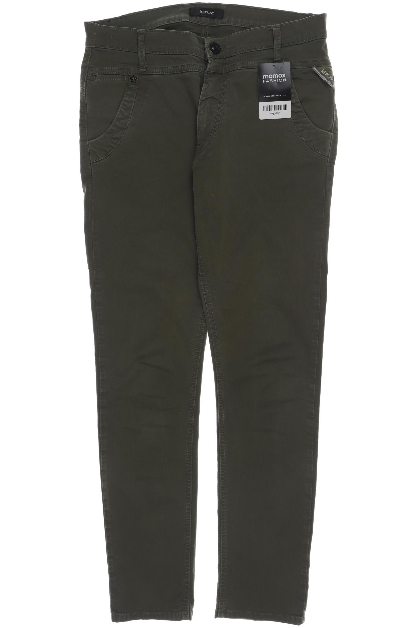 

Replay Damen Stoffhose, grün