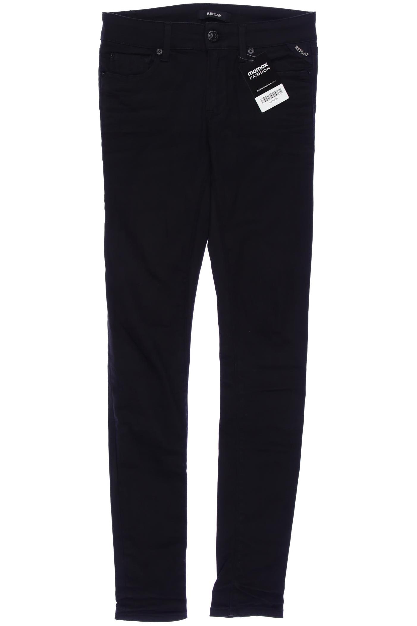 

Replay Damen Stoffhose, schwarz, Gr. 26