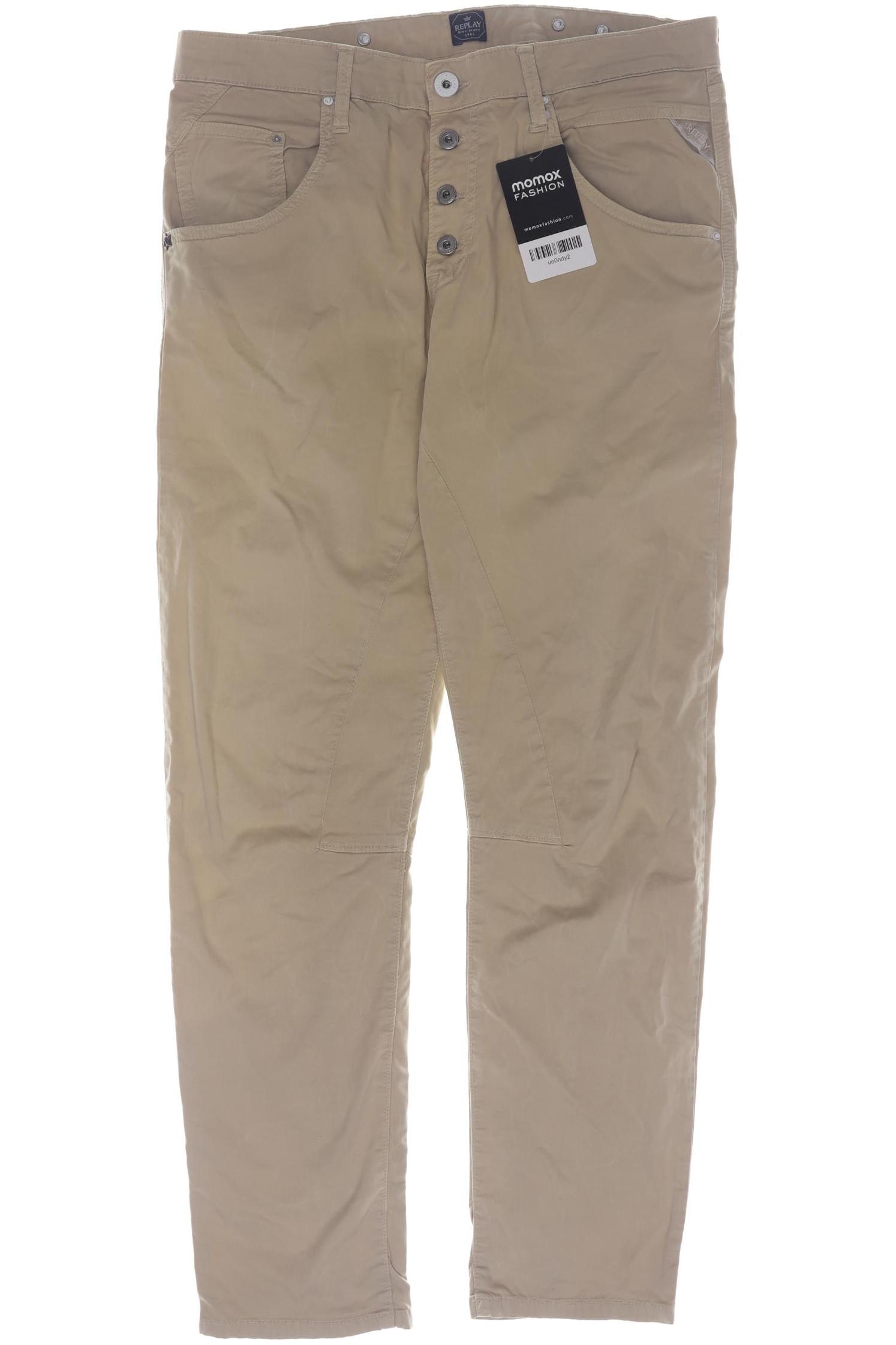 

Replay Damen Stoffhose, beige, Gr. 26