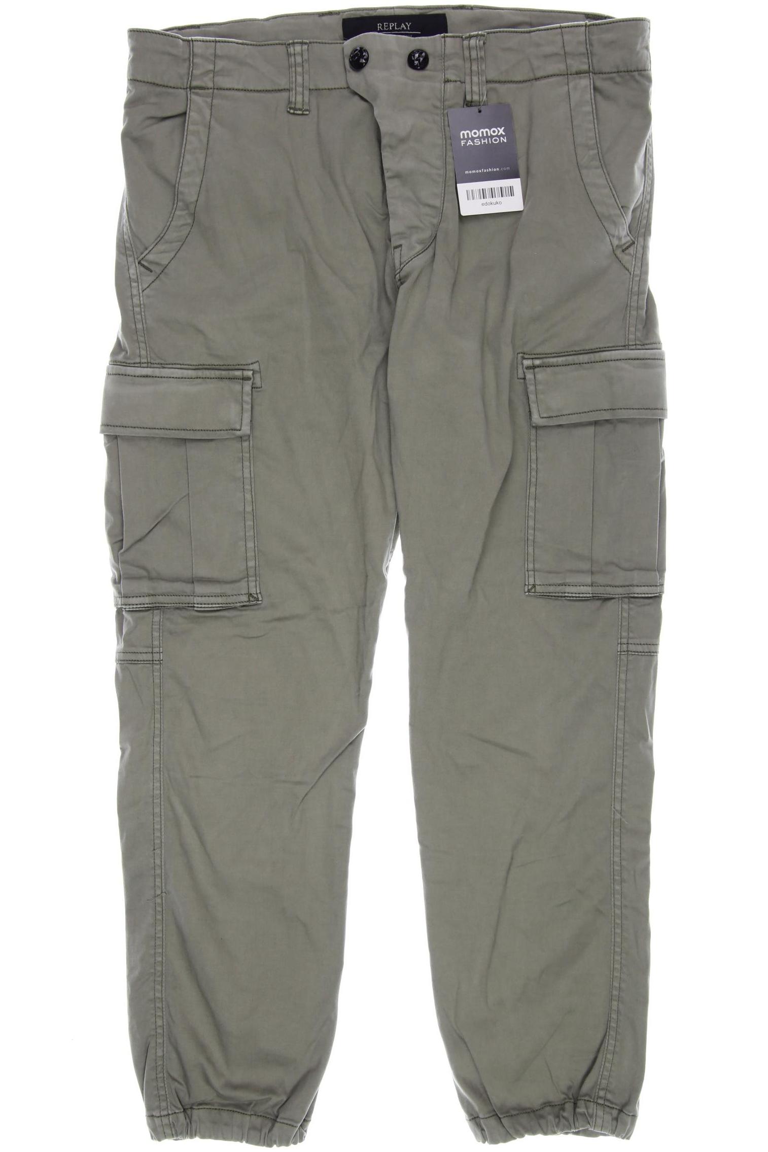 

Replay Damen Stoffhose, grün