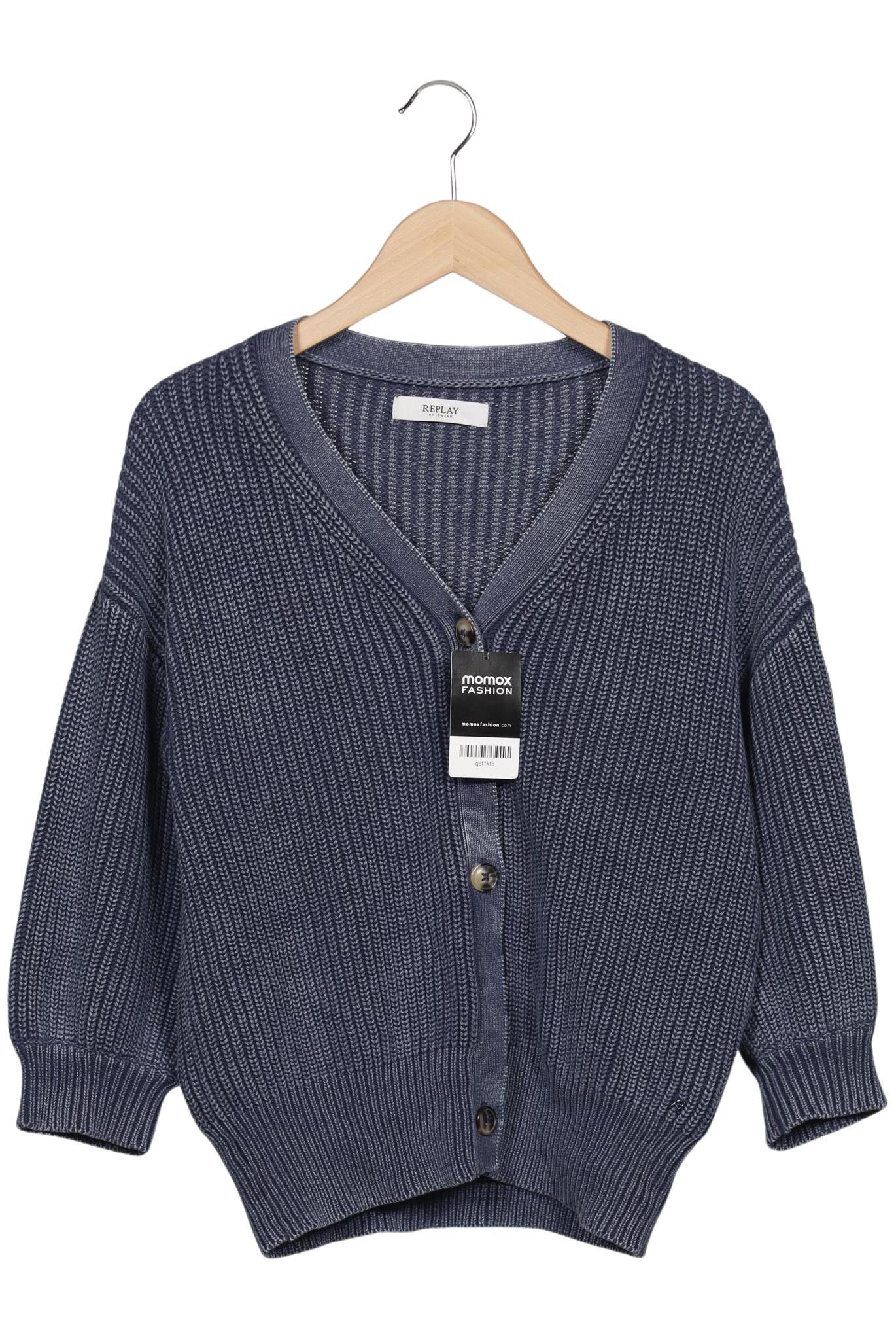 

Replay Damen Strickjacke, blau, Gr. 36