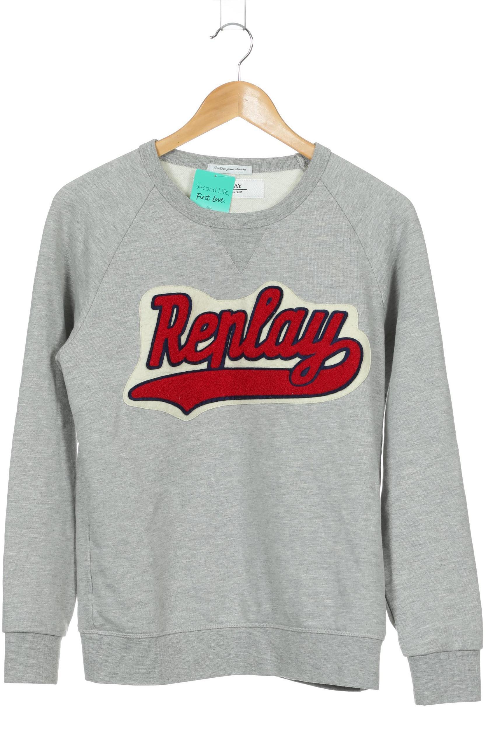 

Replay Damen Sweatshirt, grau, Gr.