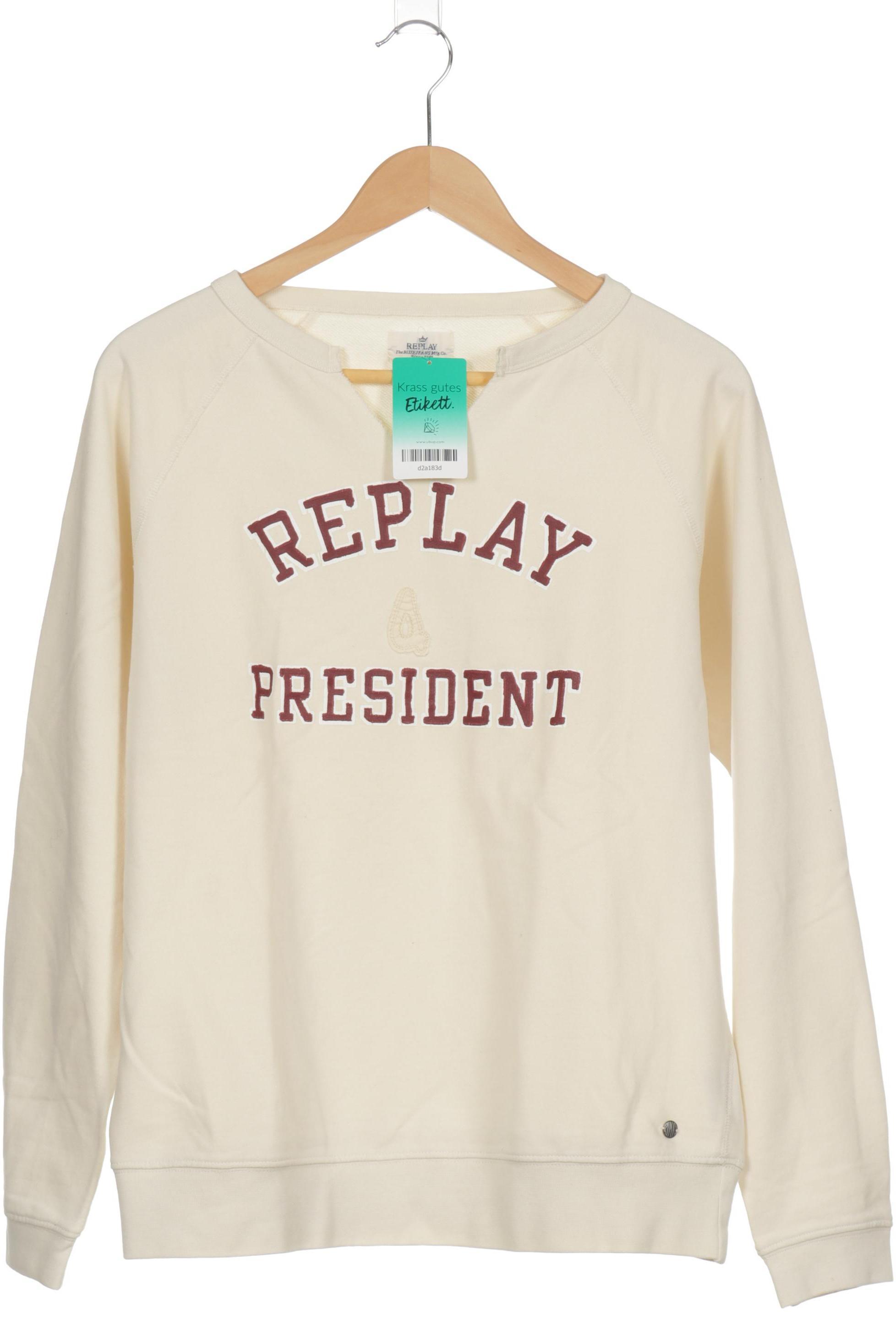 

Replay Damen Sweatshirt, beige, Gr.