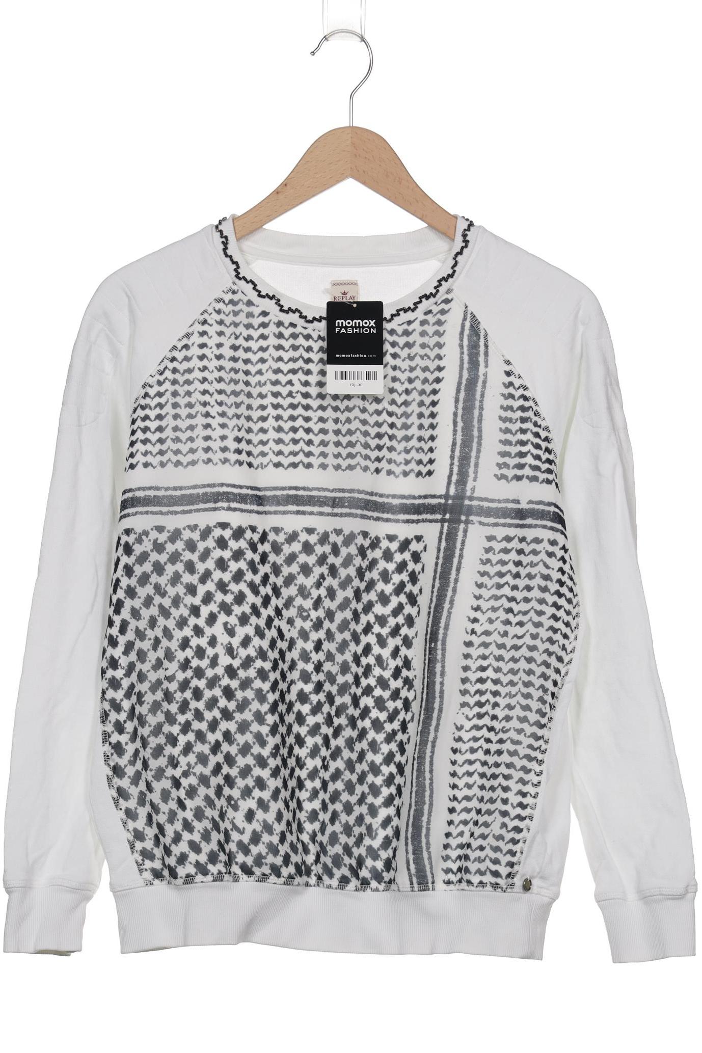 

Replay Damen Sweatshirt, weiß, Gr. 38