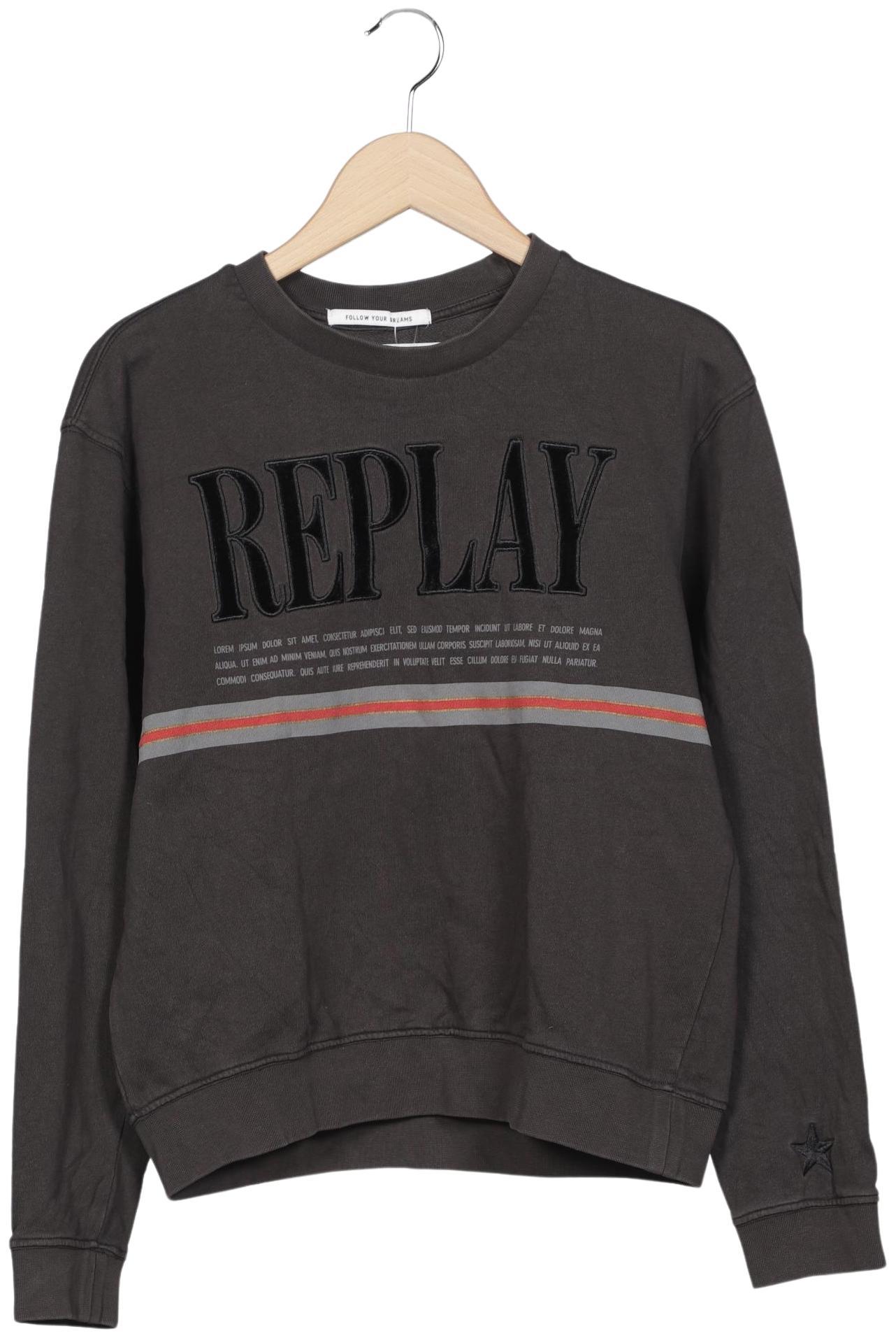 

Replay Damen Sweatshirt, grau, Gr. 38