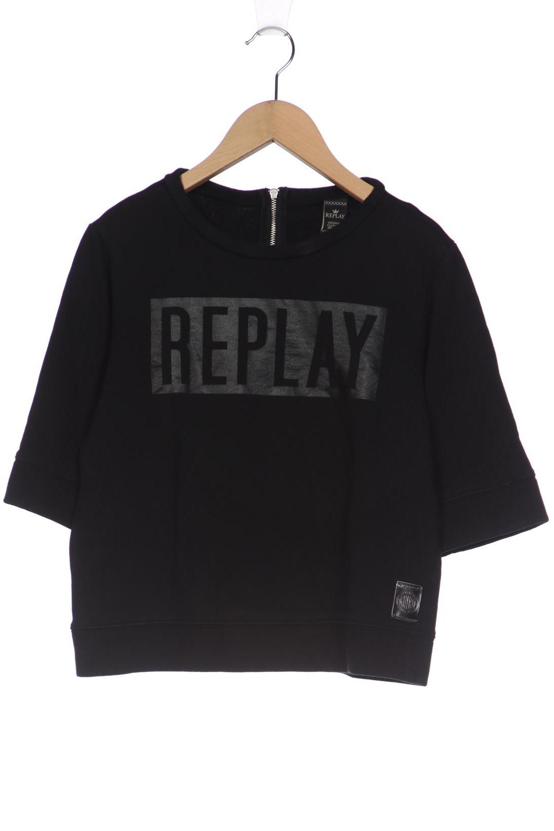 

Replay Damen Sweatshirt, schwarz