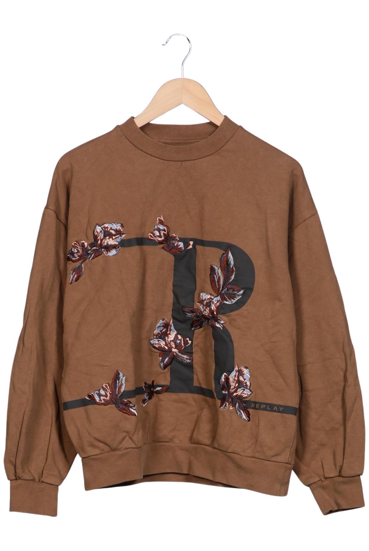 

Replay Damen Sweatshirt, braun, Gr. 38