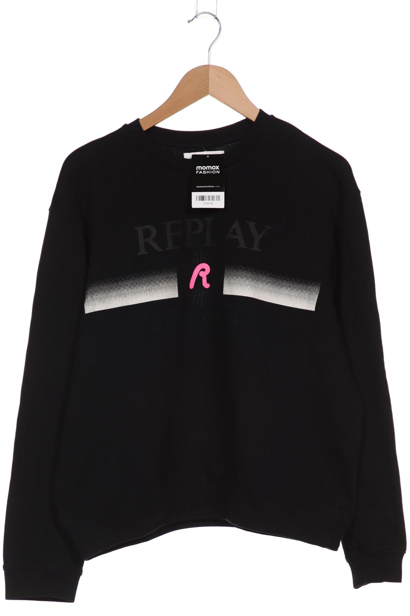 

Replay Damen Sweatshirt, schwarz