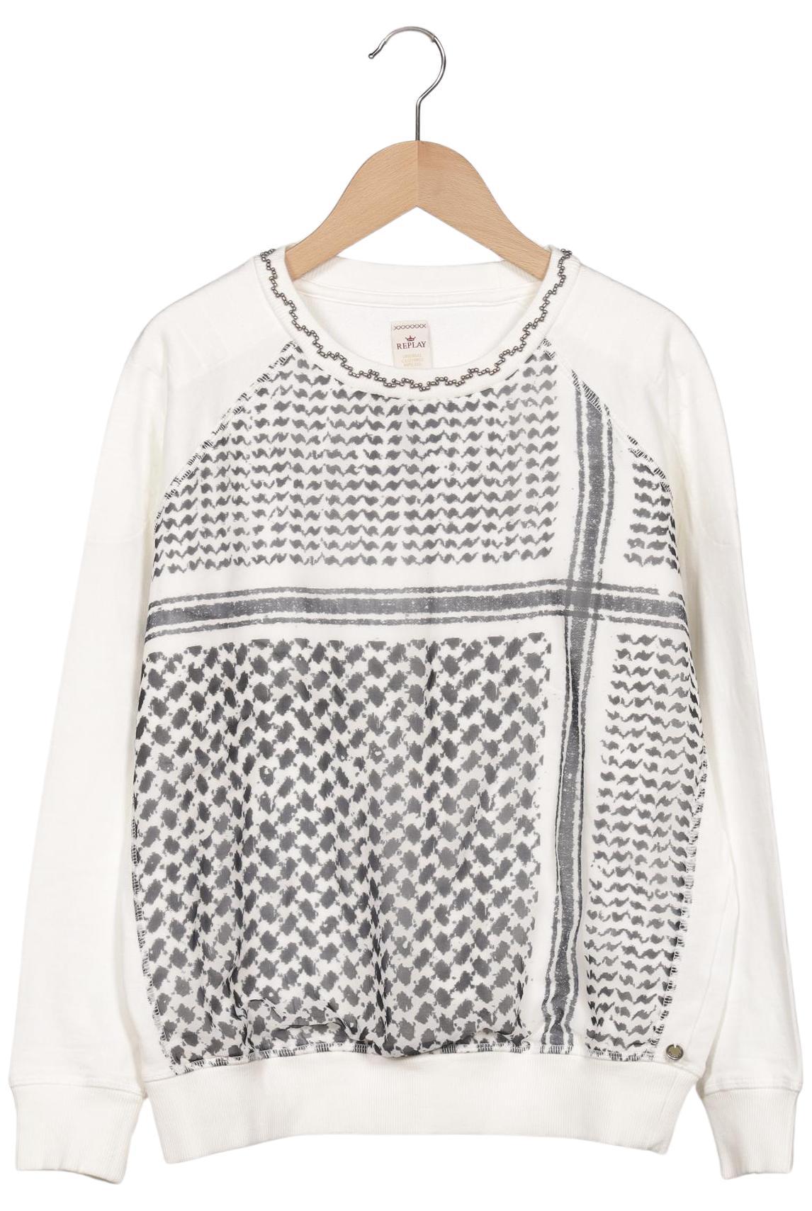 

Replay Damen Sweatshirt, weiß, Gr. 34