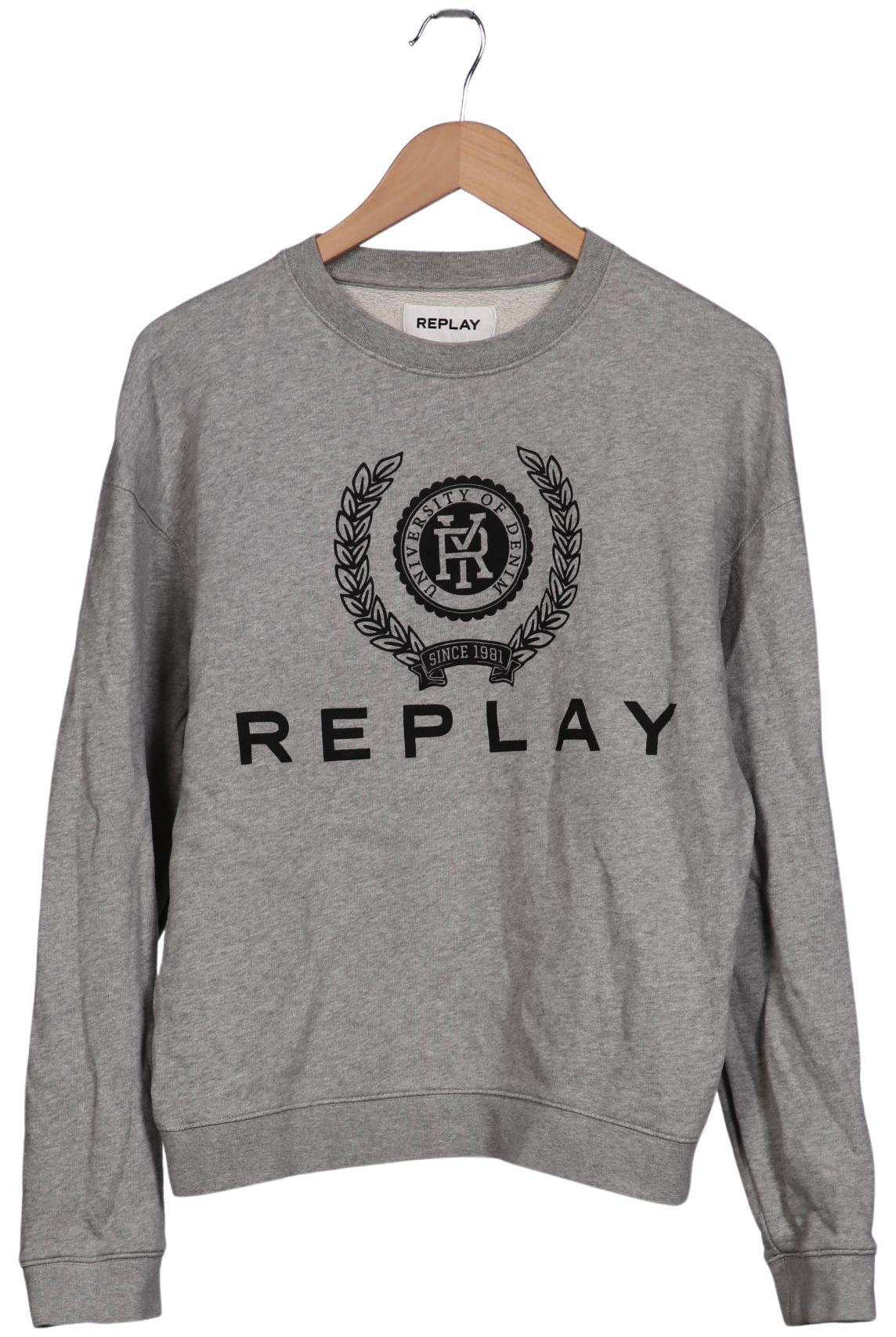 

Replay Damen Sweatshirt, grau, Gr. 38