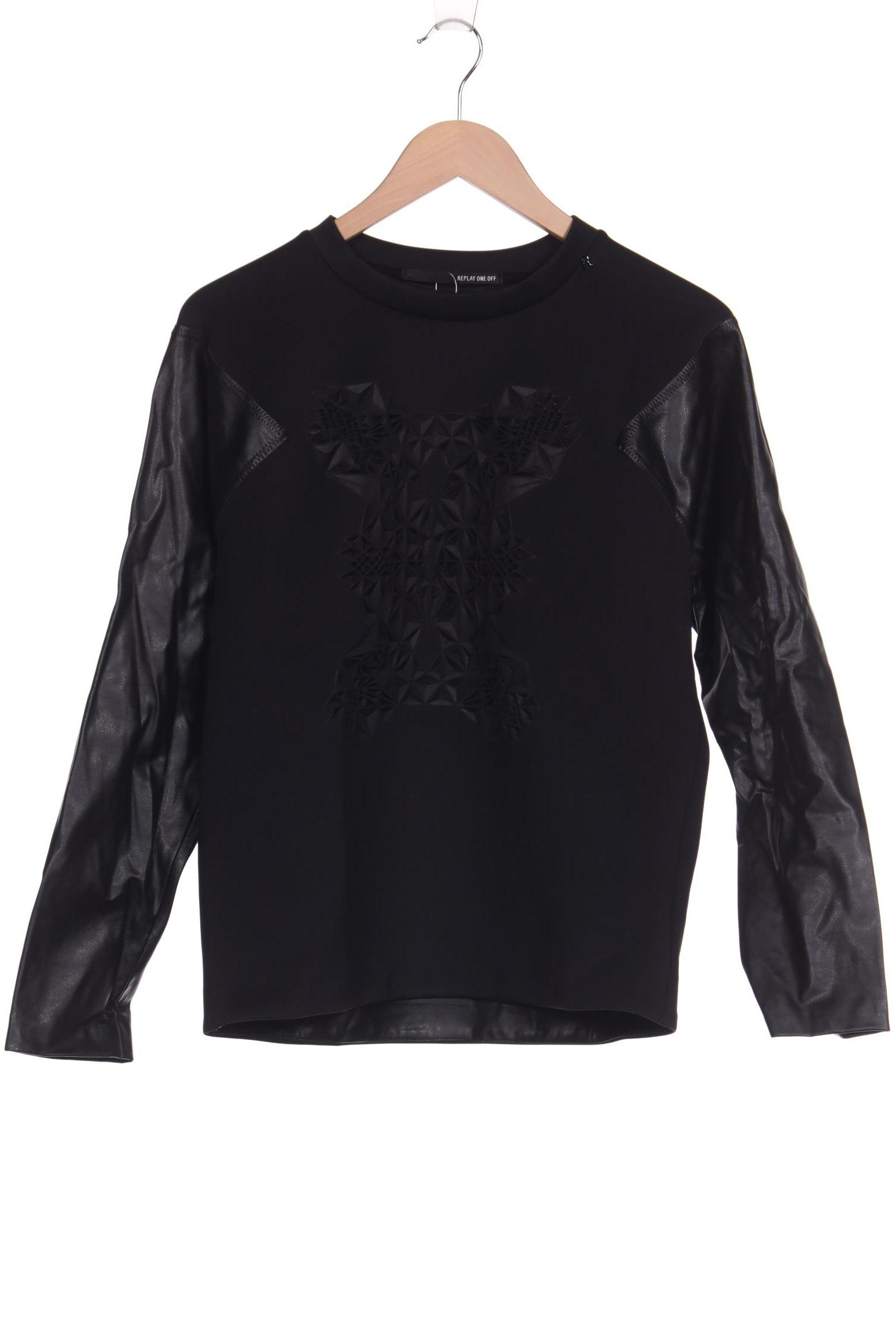 

Replay Damen Sweatshirt, schwarz