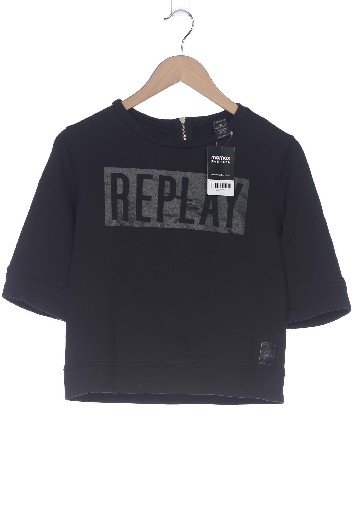 

Replay Damen Sweatshirt, schwarz, Gr. 38