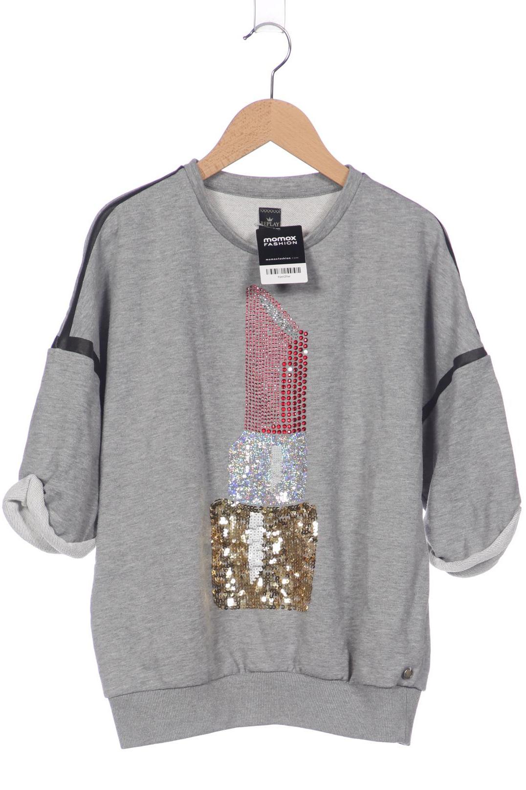 

Replay Damen Sweatshirt, grau, Gr. 34