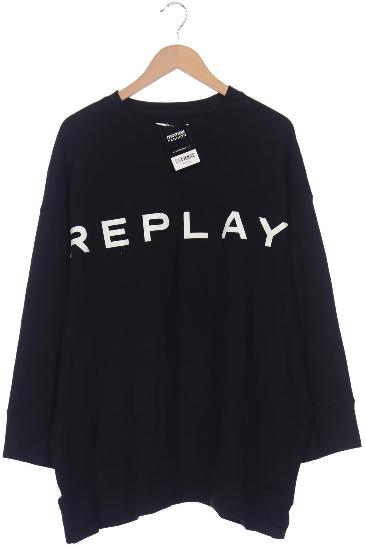 

Replay Damen Sweatshirt, schwarz