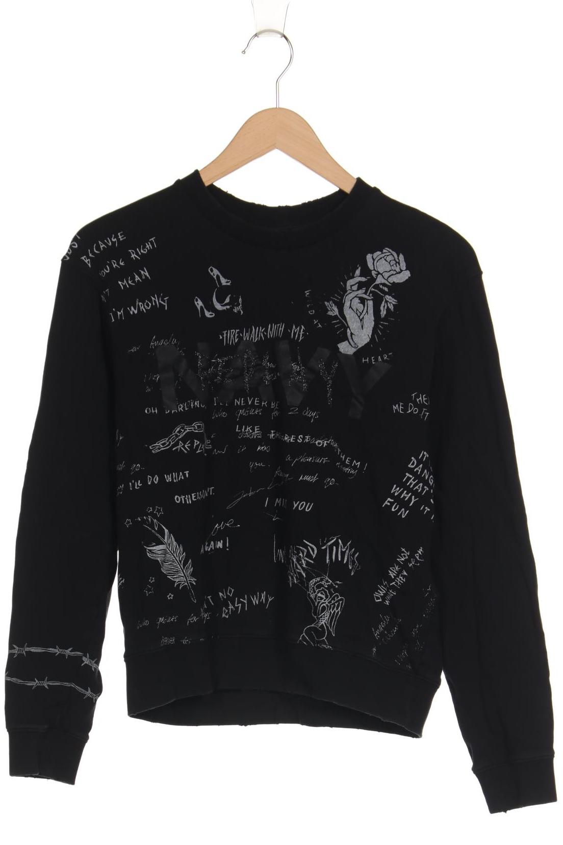 

Replay Damen Sweatshirt, schwarz, Gr. 36