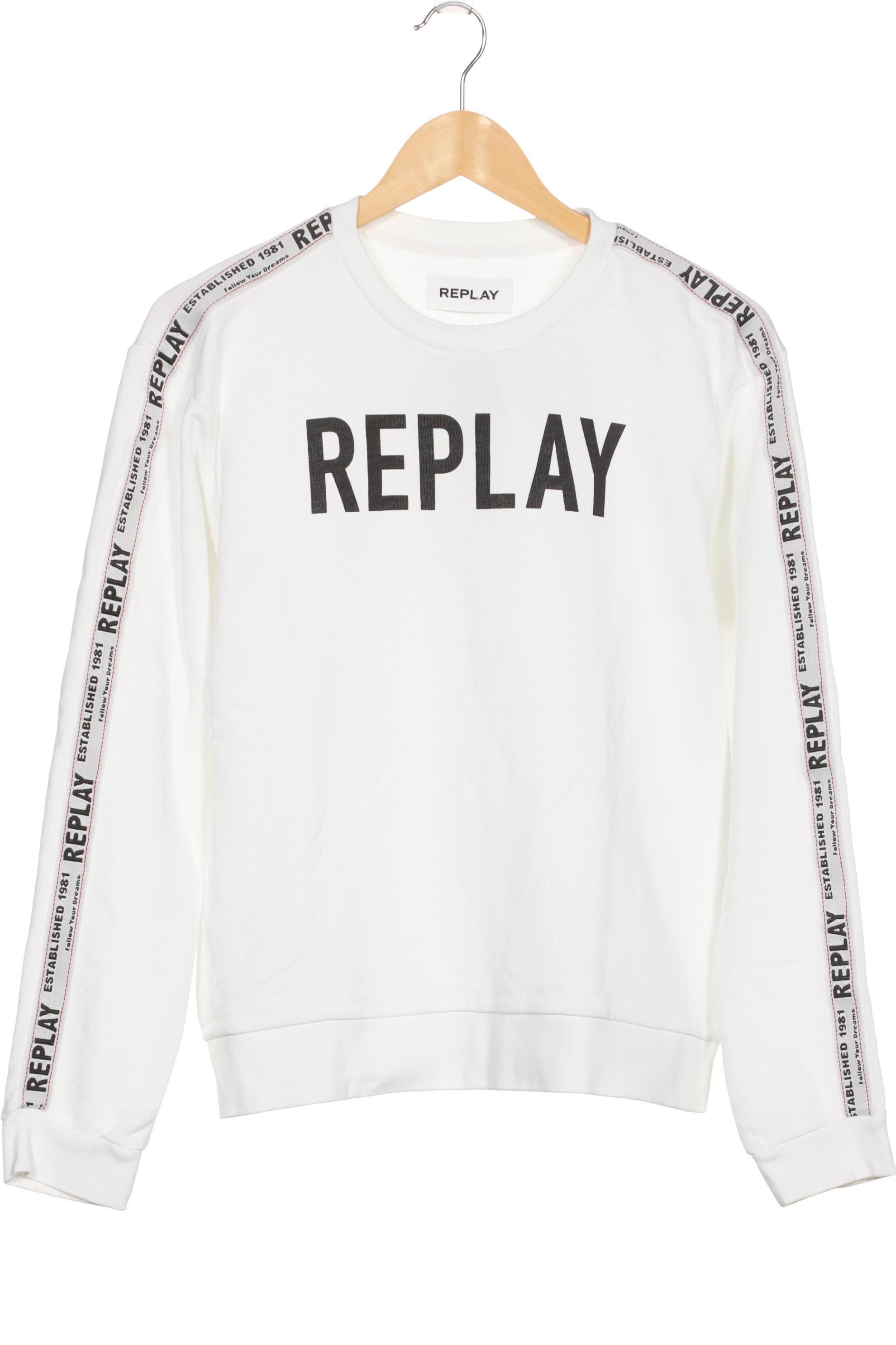 

Replay Damen Sweatshirt, weiß, Gr. 38