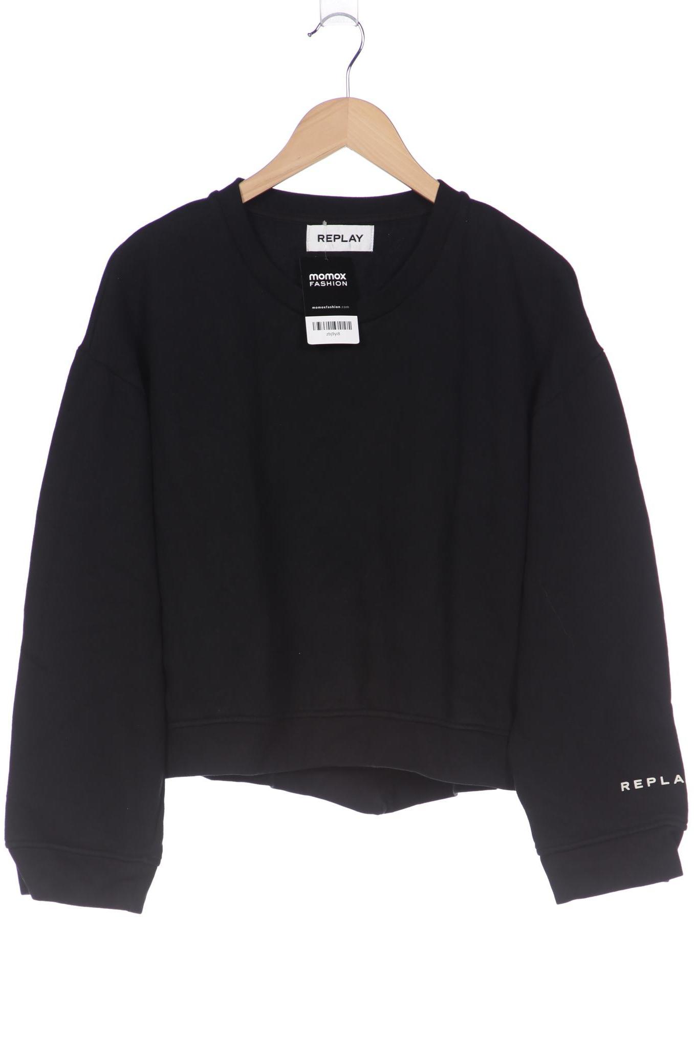 

Replay Damen Sweatshirt, schwarz