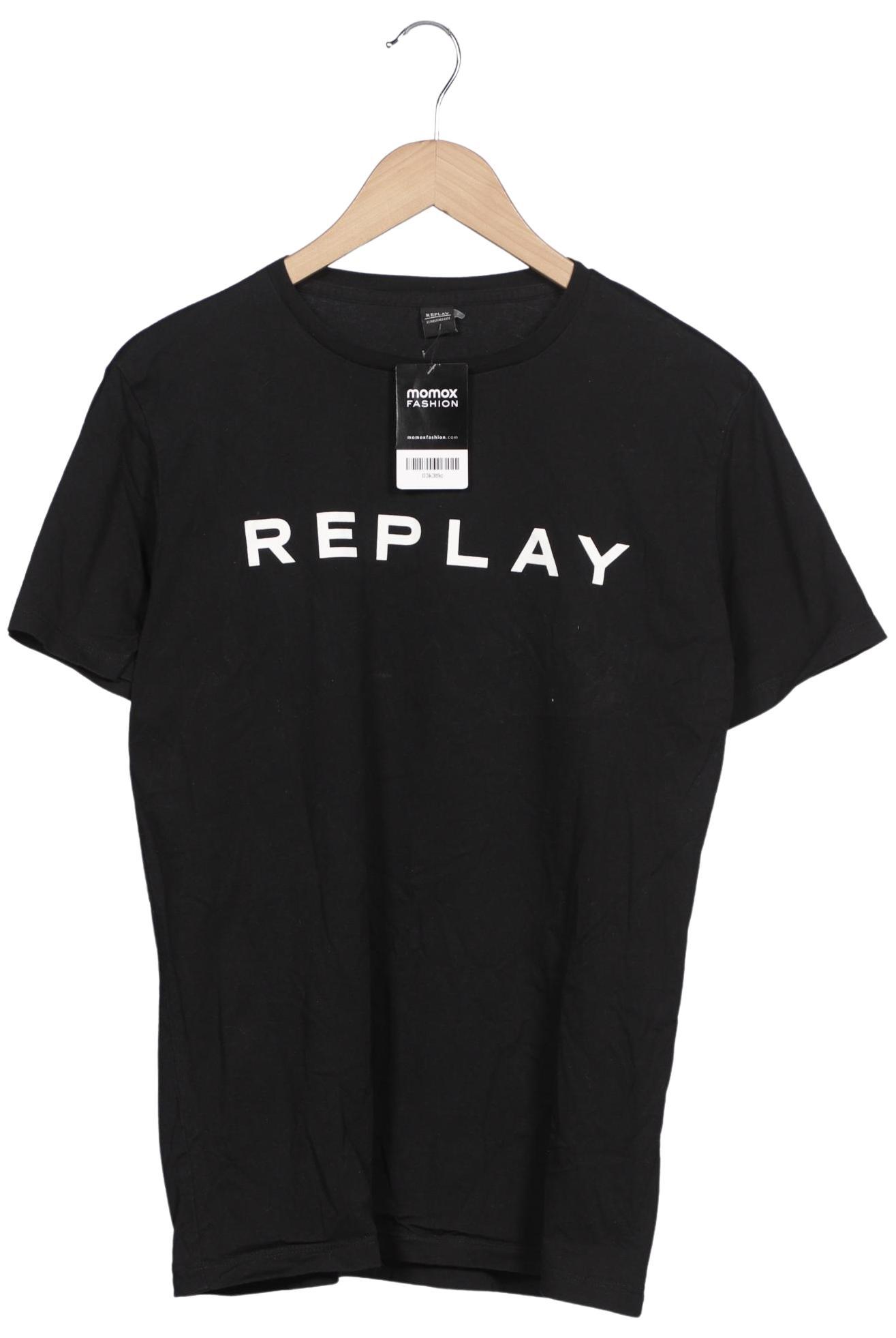 

Replay Damen T-Shirt, schwarz, Gr. 44