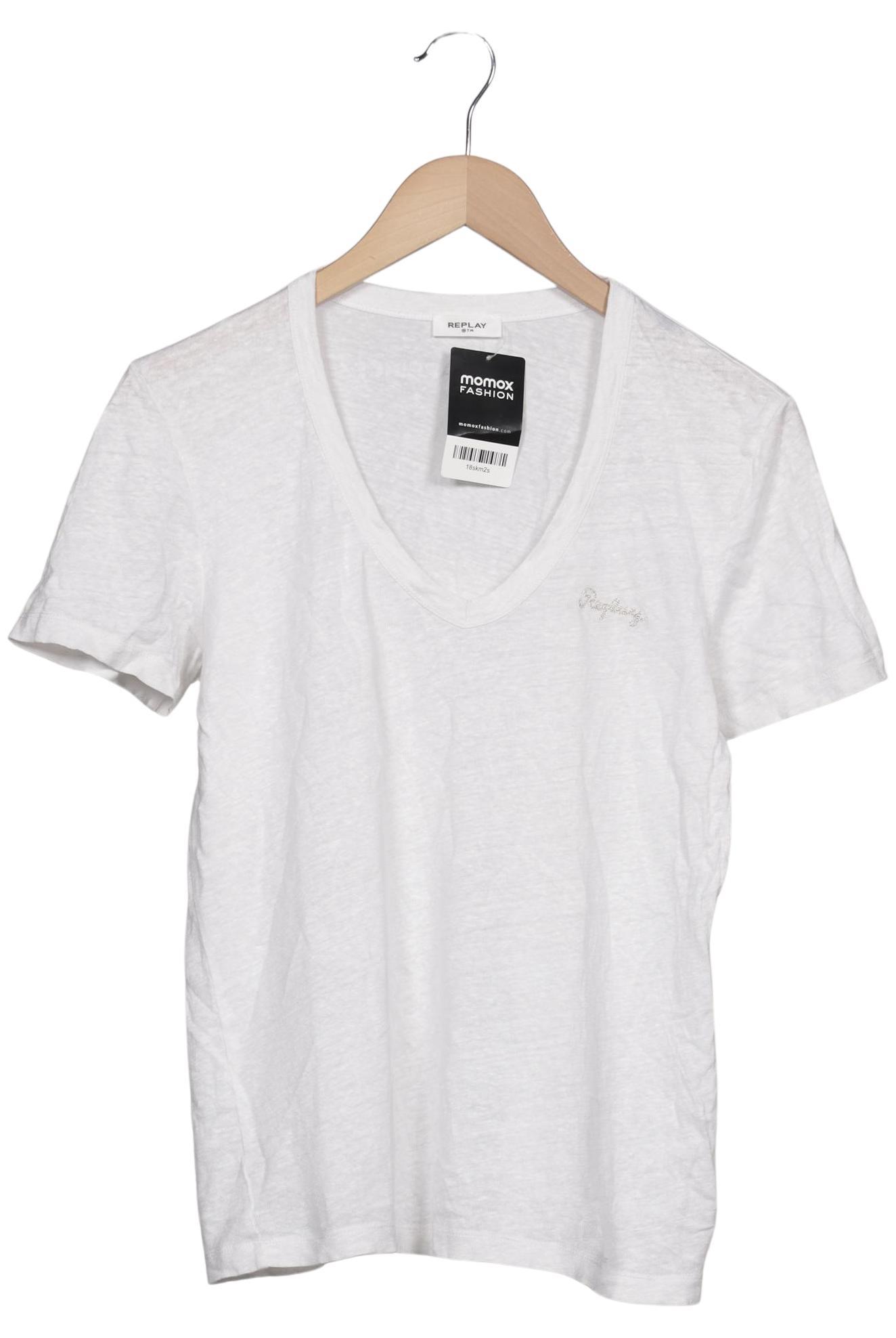 

Replay Damen T-Shirt, weiß, Gr. 36