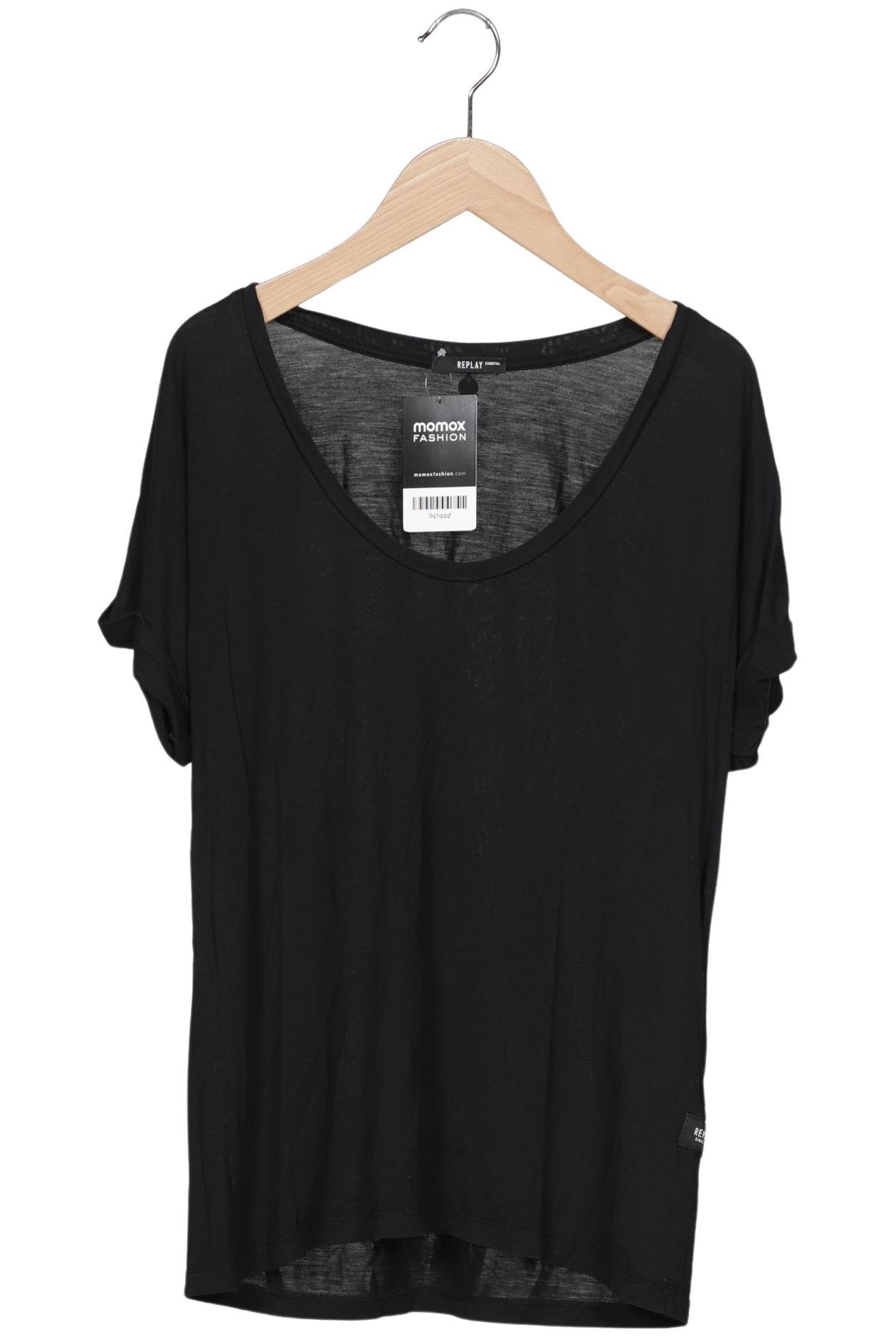 

Replay Damen T-Shirt, schwarz, Gr. 38