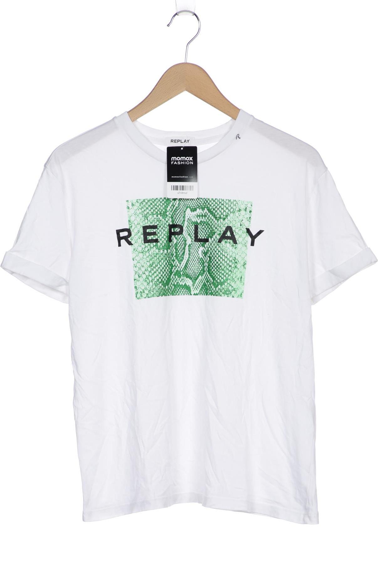 

Replay Damen T-Shirt, weiß, Gr. 36