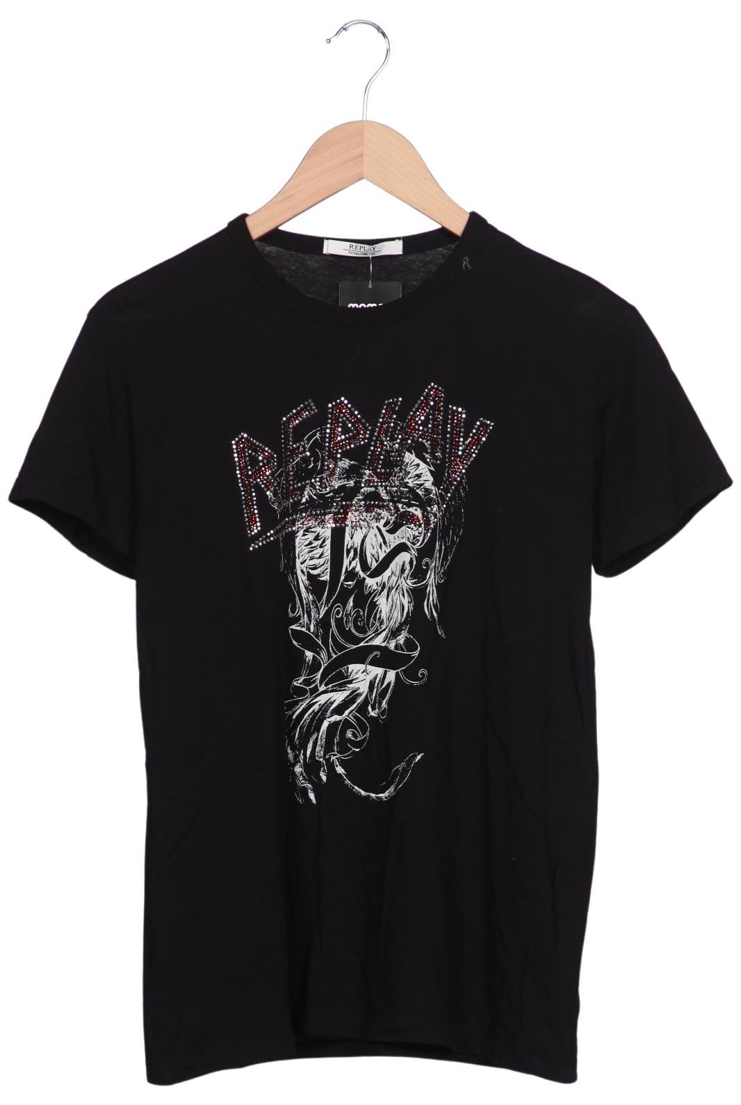 

Replay Damen T-Shirt, schwarz, Gr. 38