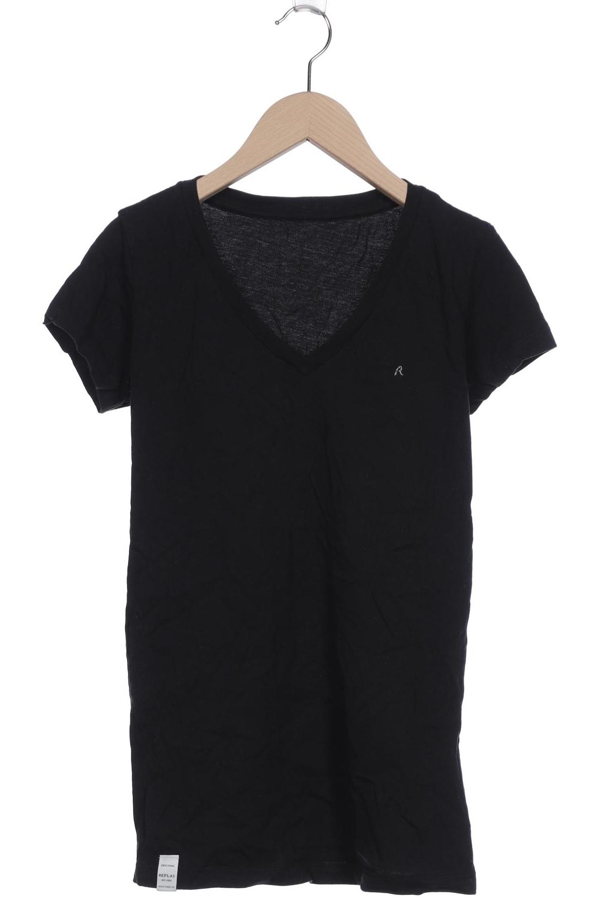 

Replay Damen T-Shirt, schwarz, Gr. 38