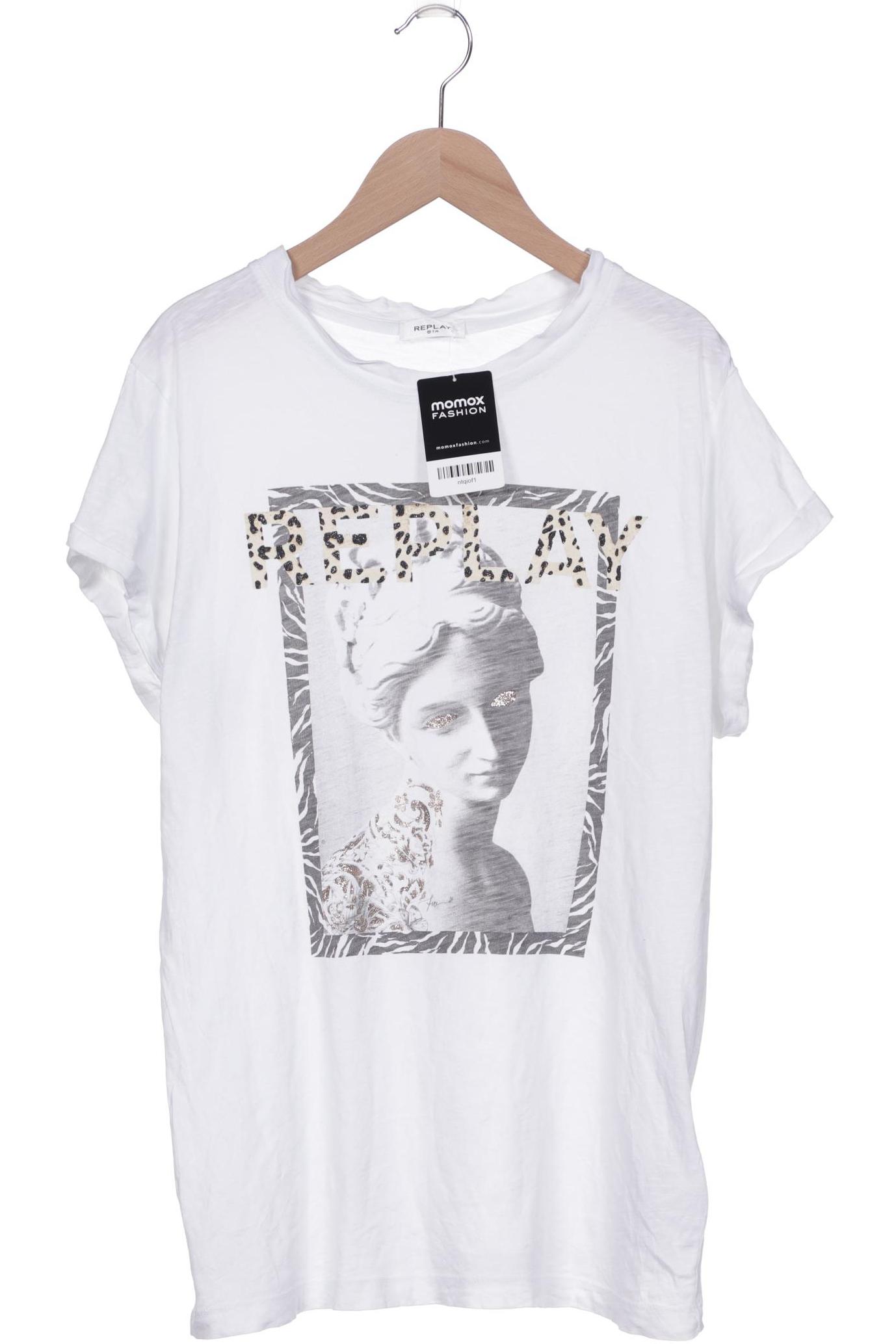 

Replay Damen T-Shirt, weiß, Gr. 42