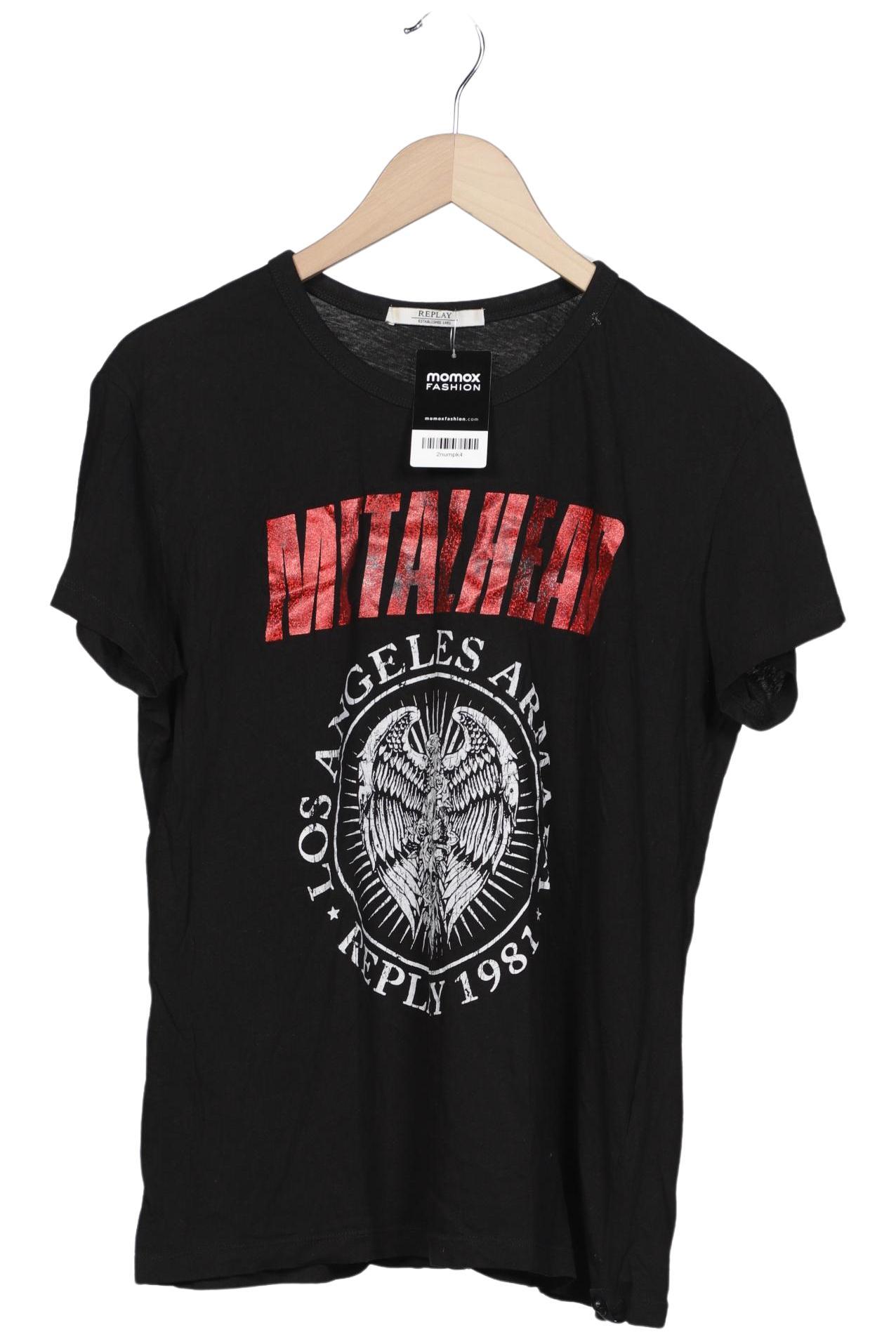 

Replay Damen T-Shirt, schwarz, Gr. 42