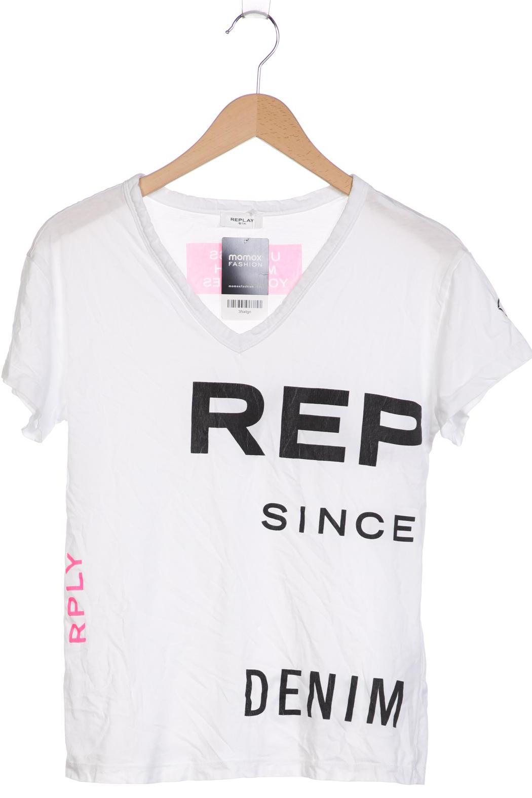 

Replay Damen T-Shirt, weiß, Gr. 32