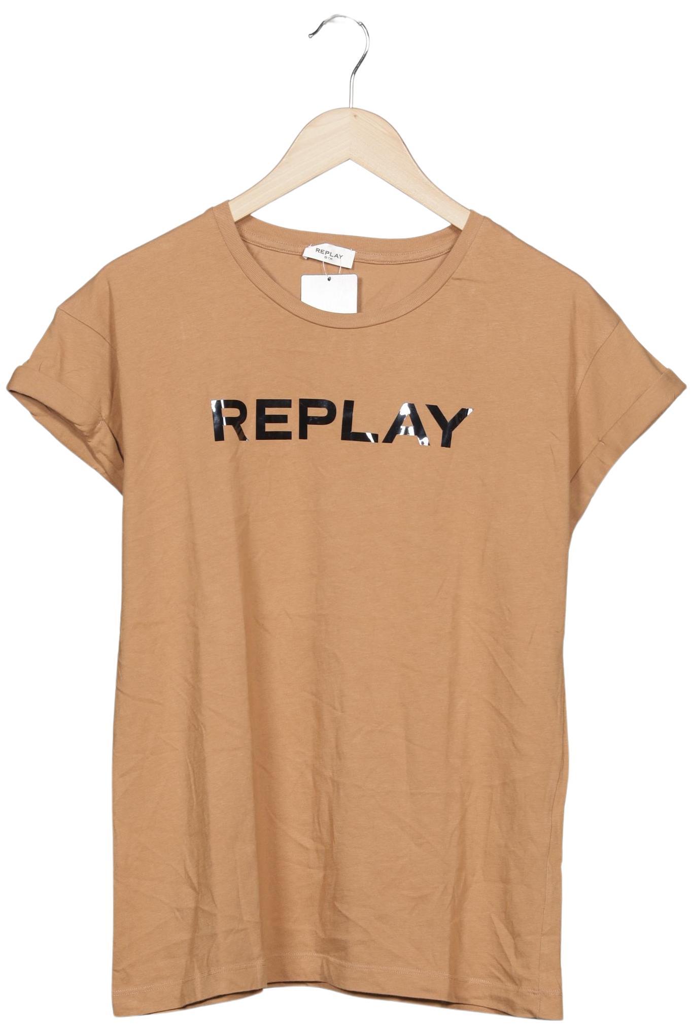 

Replay Damen T-Shirt, beige, Gr. 38