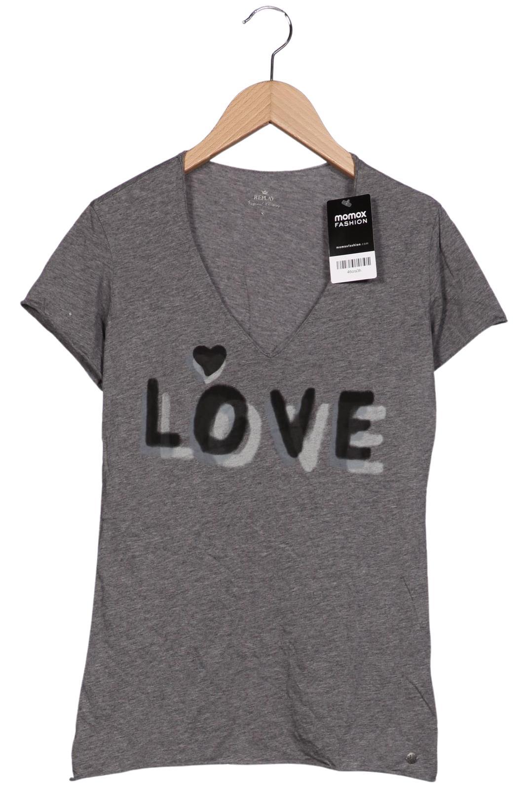 

Replay Damen T-Shirt, grau, Gr. 36