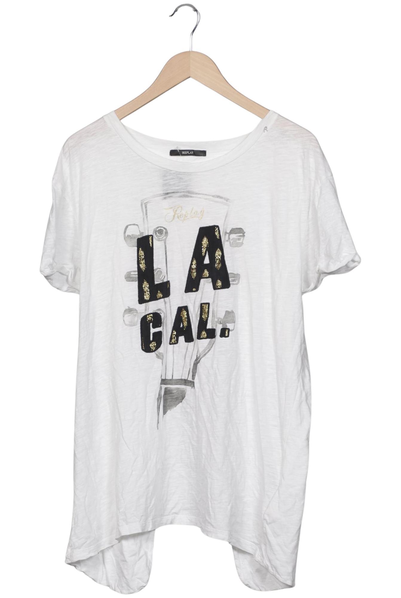 

Replay Damen T-Shirt, weiß, Gr. 44