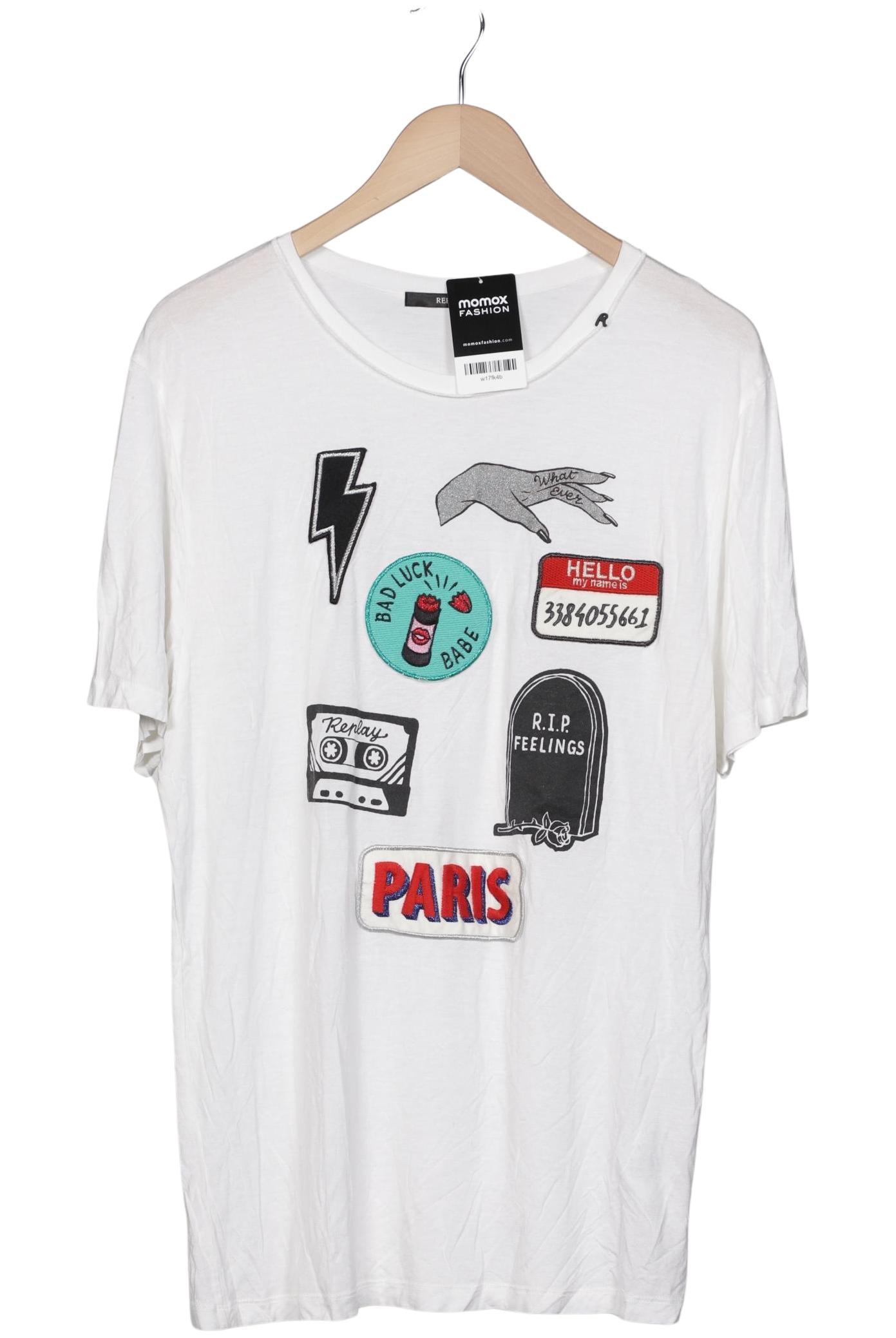 

Replay Damen T-Shirt, weiß, Gr. 42