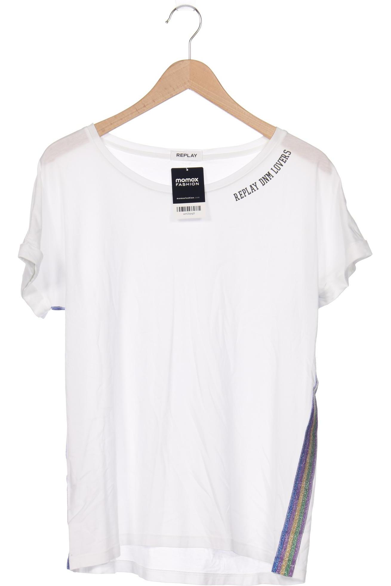 

Replay Damen T-Shirt, weiß, Gr. 48