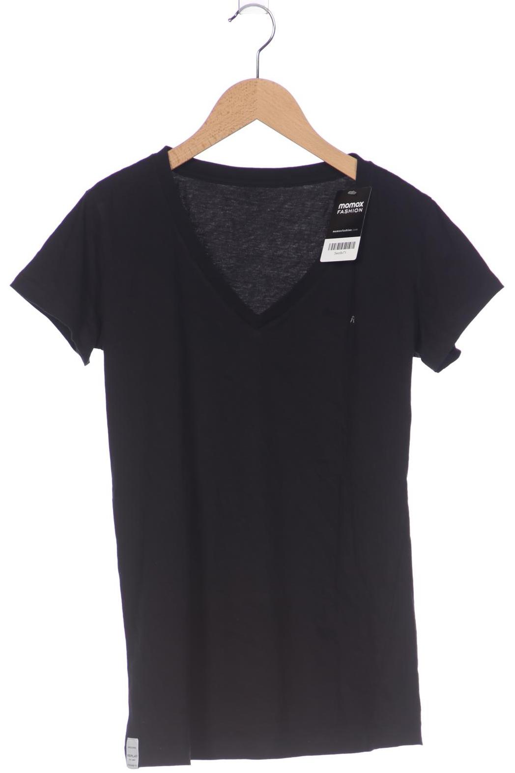 

Replay Damen T-Shirt, schwarz, Gr. 44