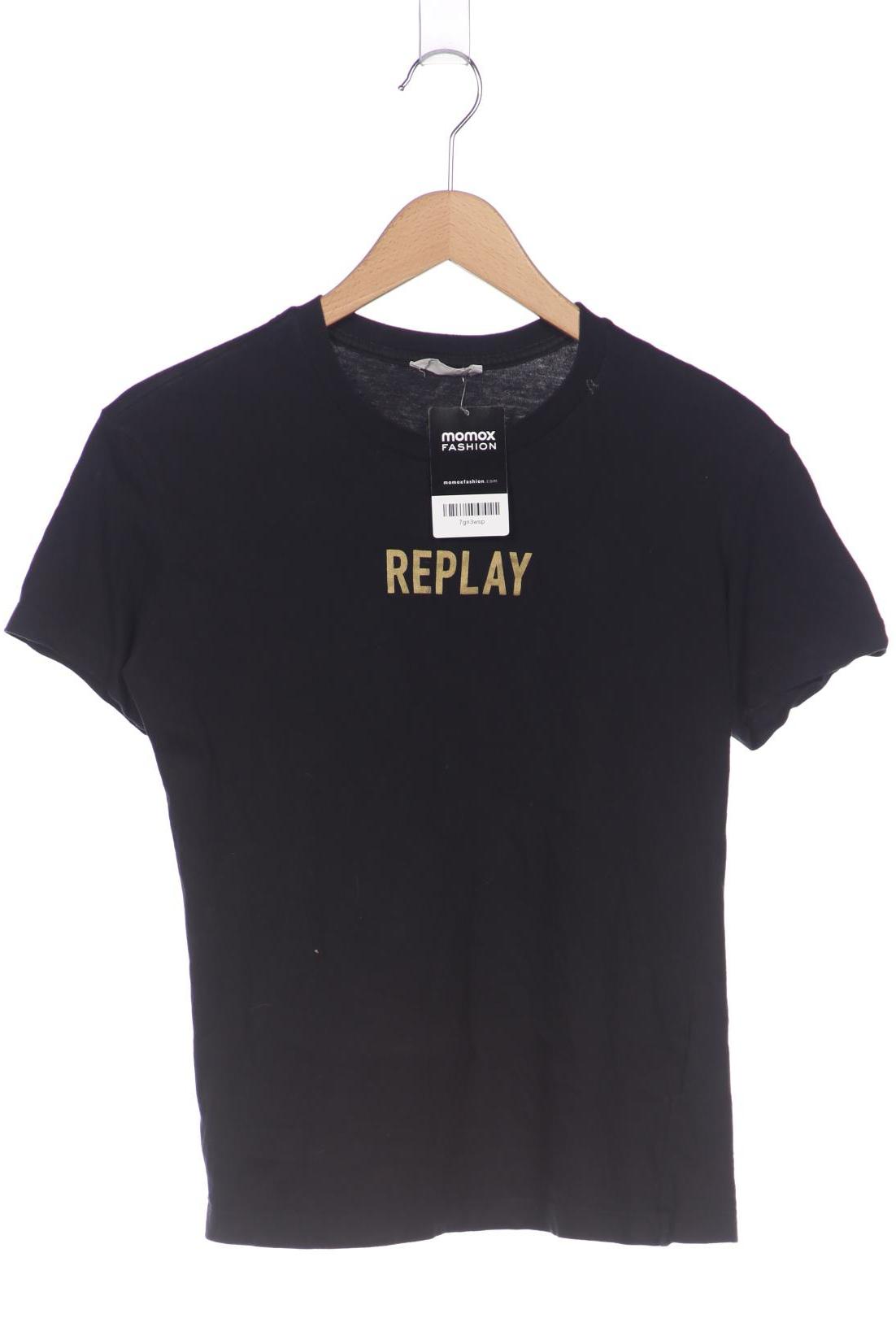 

Replay Damen T-Shirt, schwarz, Gr. 38