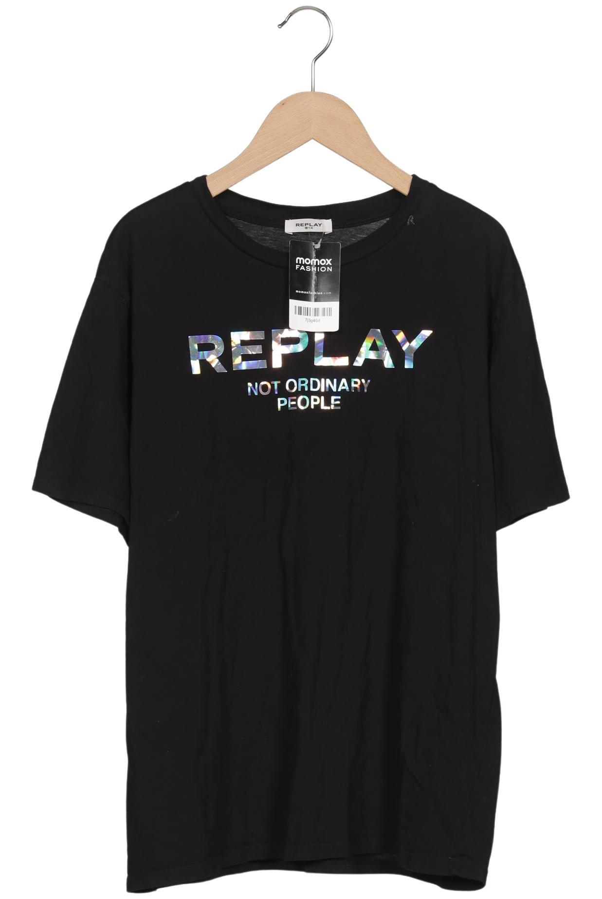 

Replay Damen T-Shirt, schwarz, Gr. 44