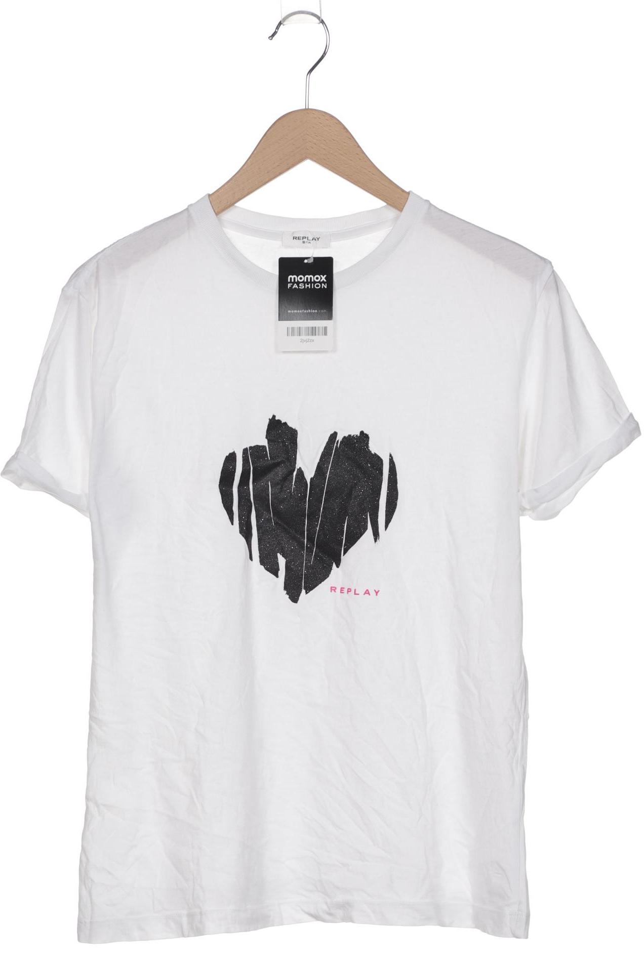 

Replay Damen T-Shirt, weiß, Gr. 38